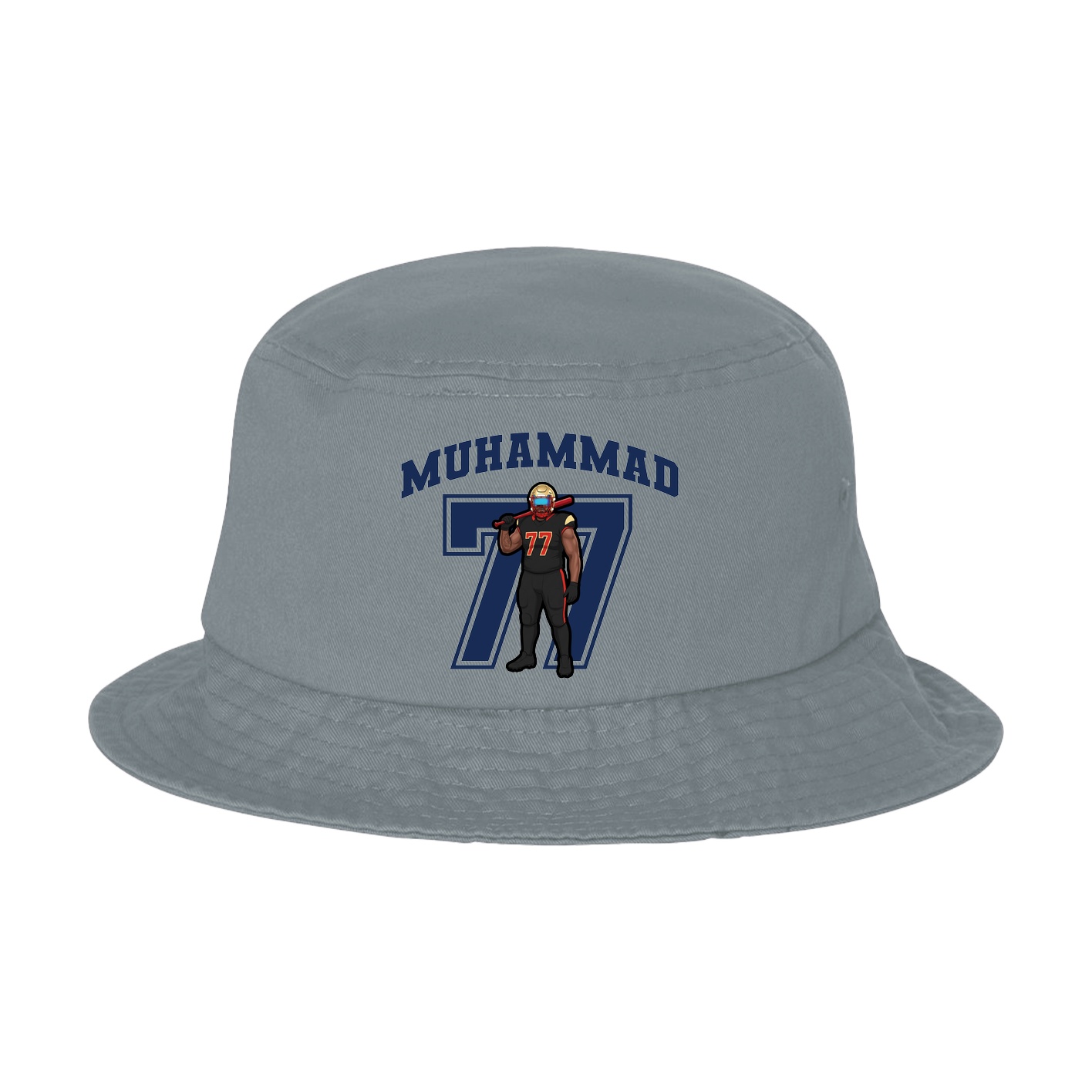 Bucket Cap — Number in Grey