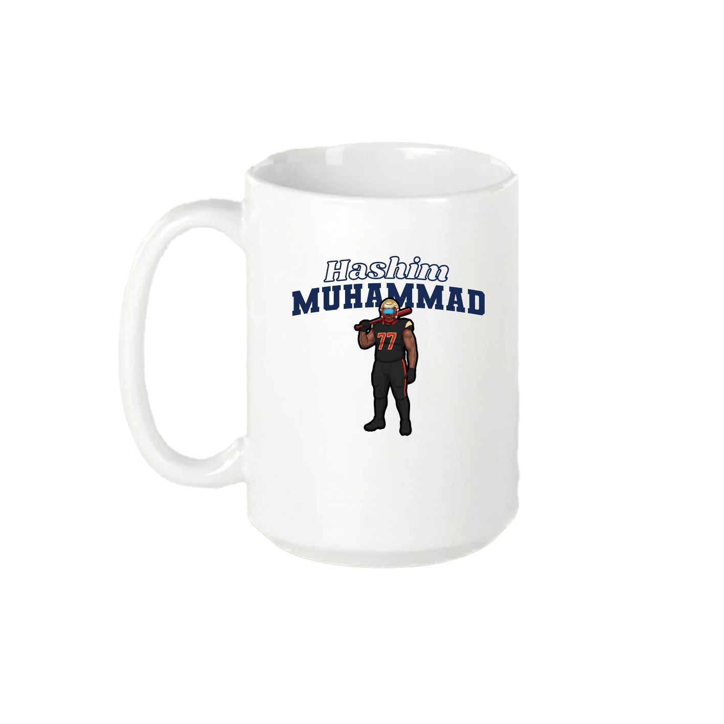 15oz Coffee Mug — Name Arch in White