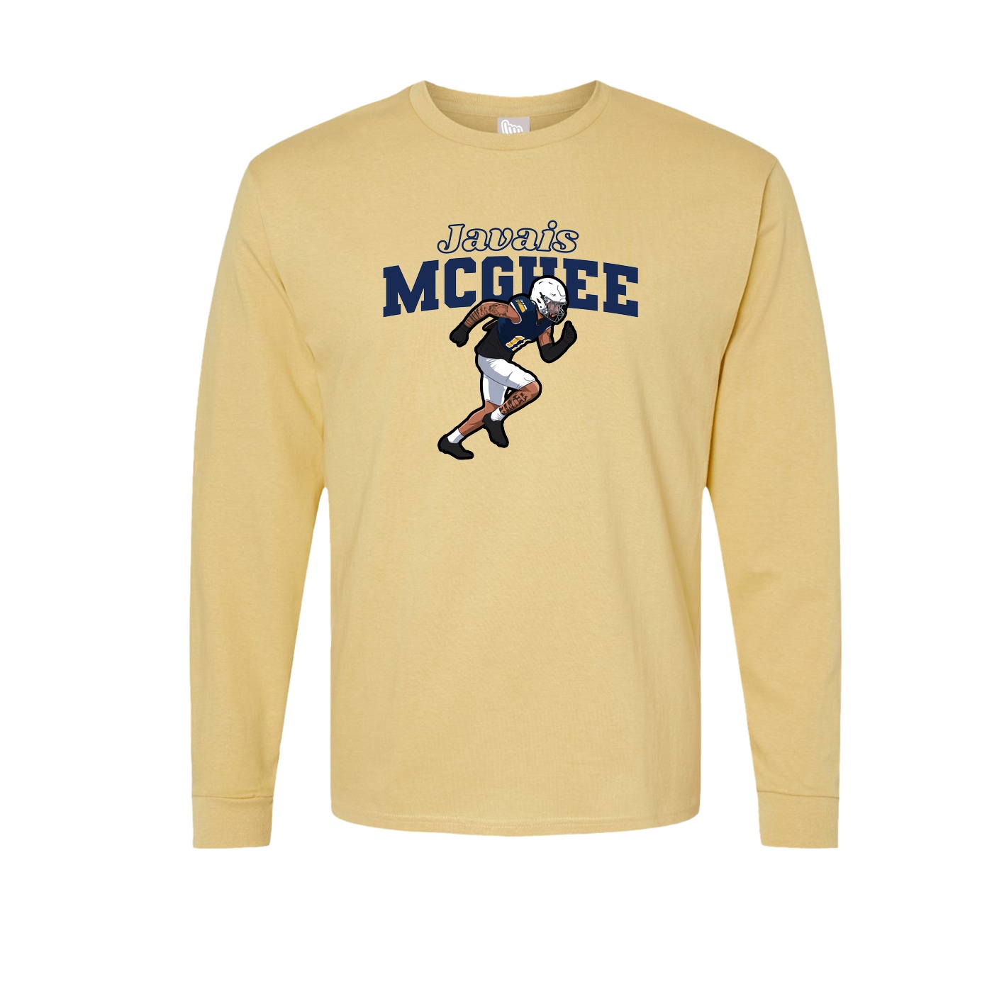 Long Sleeve Tee — Name Arch in Vegas Gold