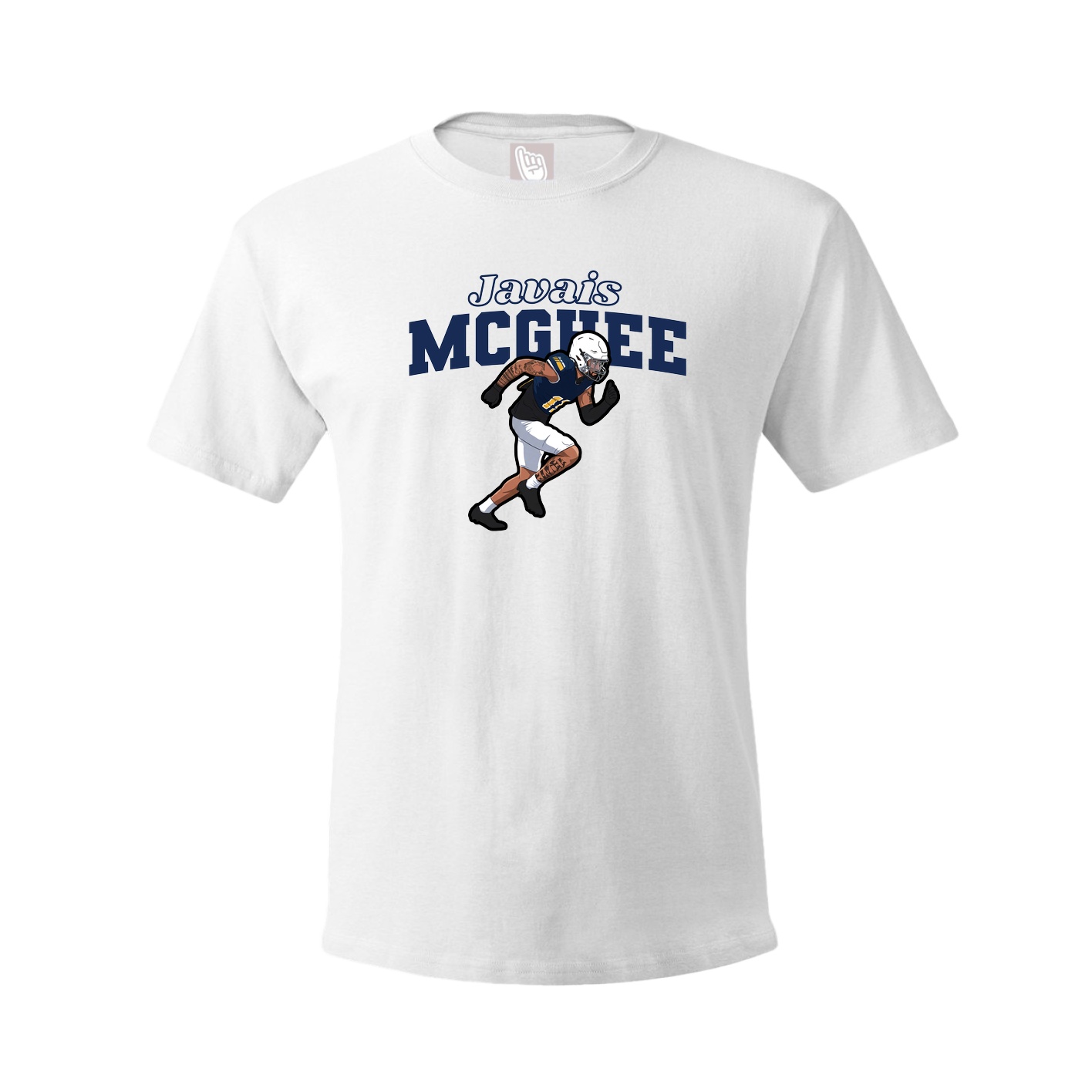 Youth Tee — Name Arch in White