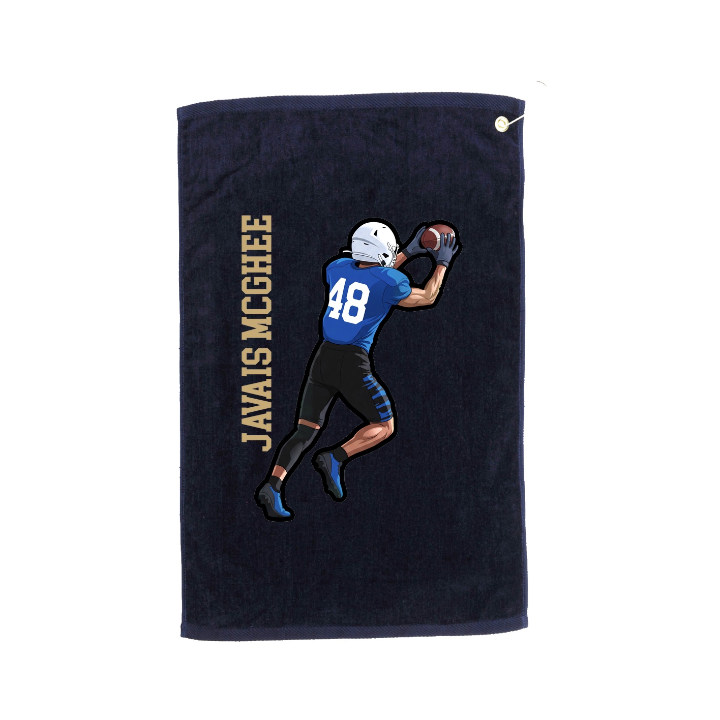 Golf Towel — Name Vertical in Navy