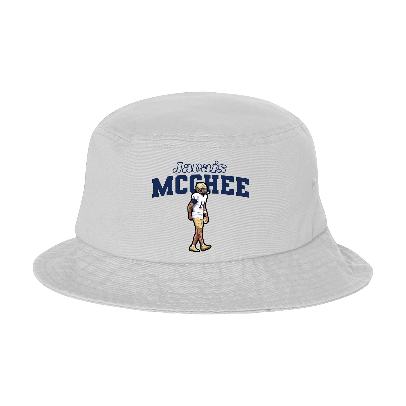 Bucket Cap — Name Arch in White