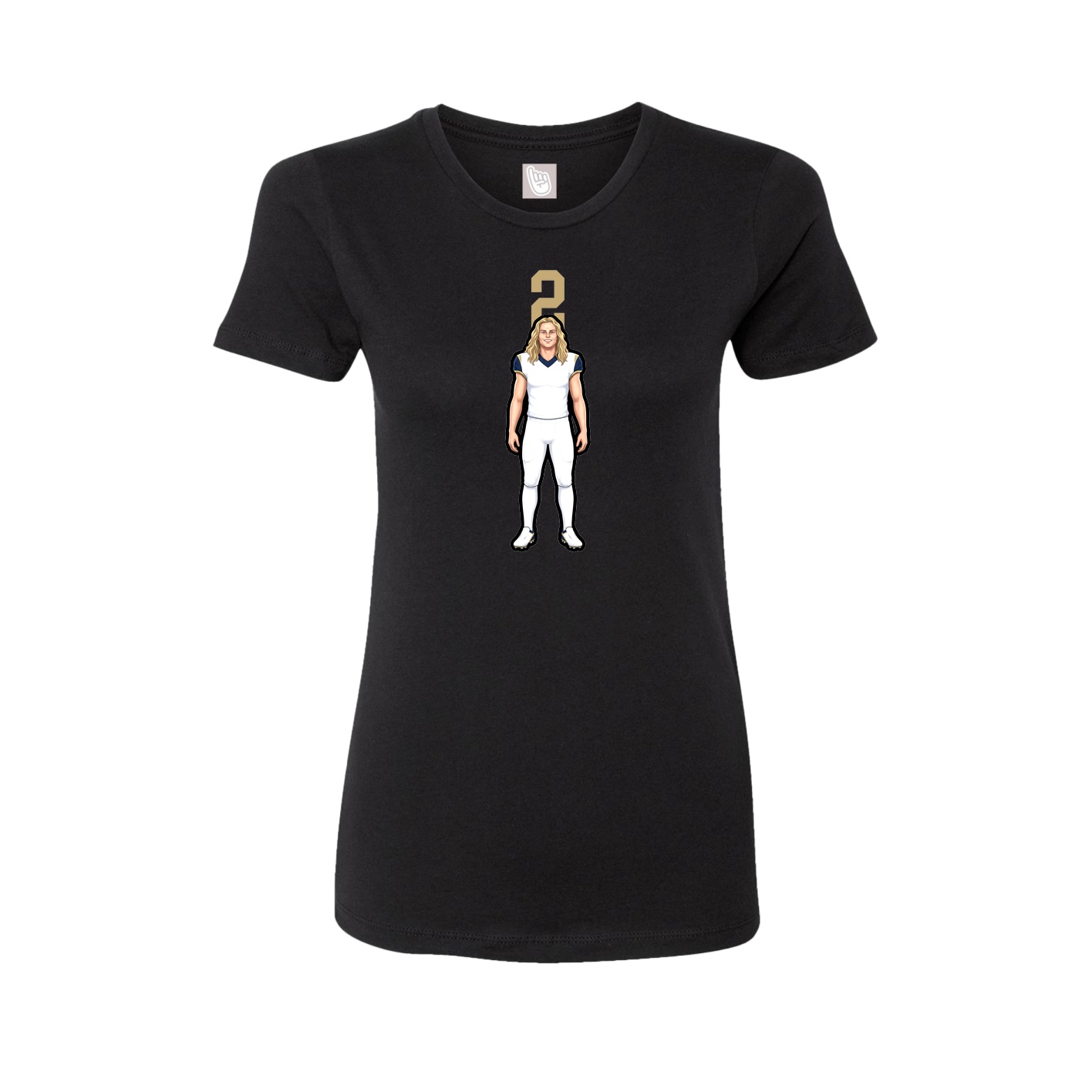 Womens Tee — Number Top in Black