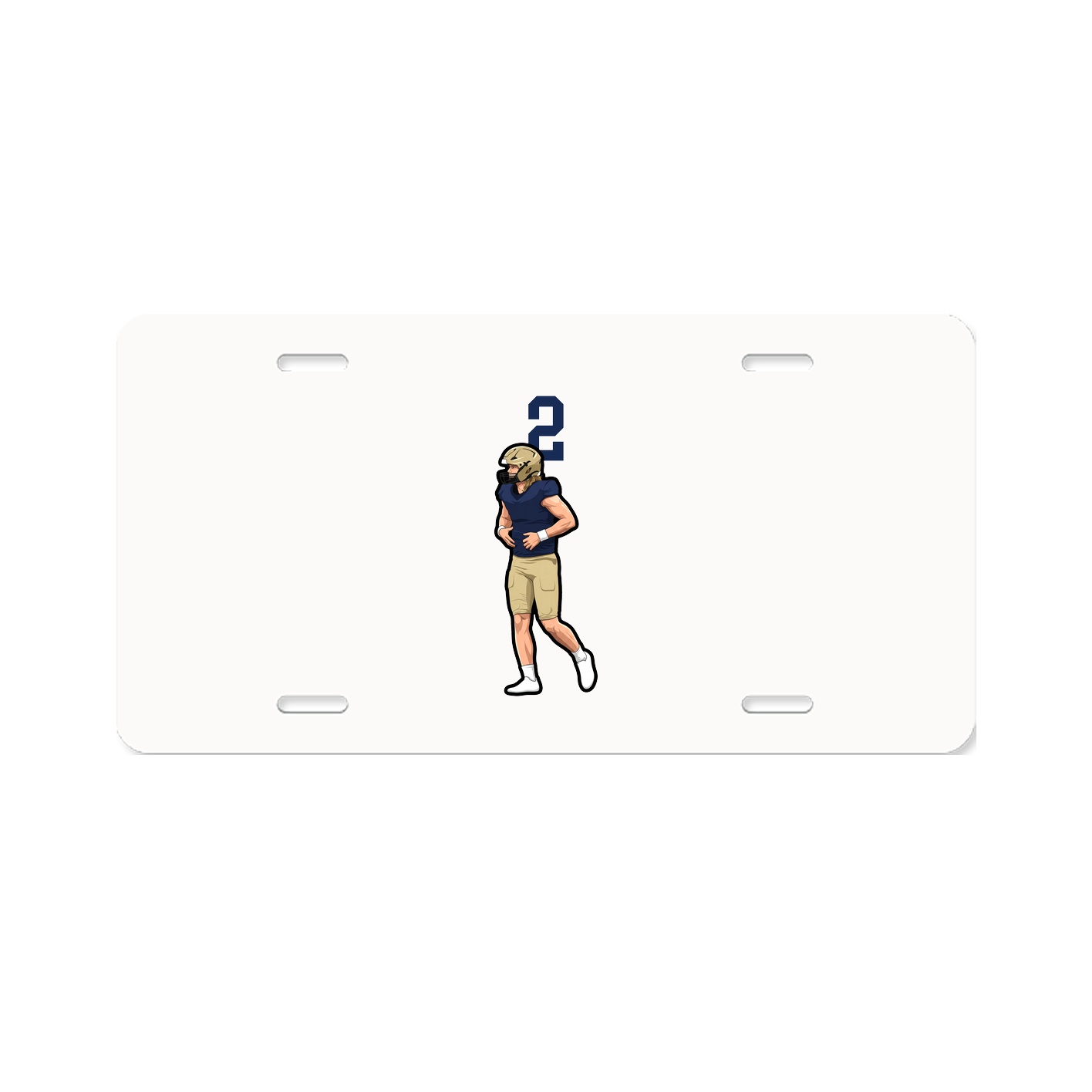 License Plate — Number Top in Classic