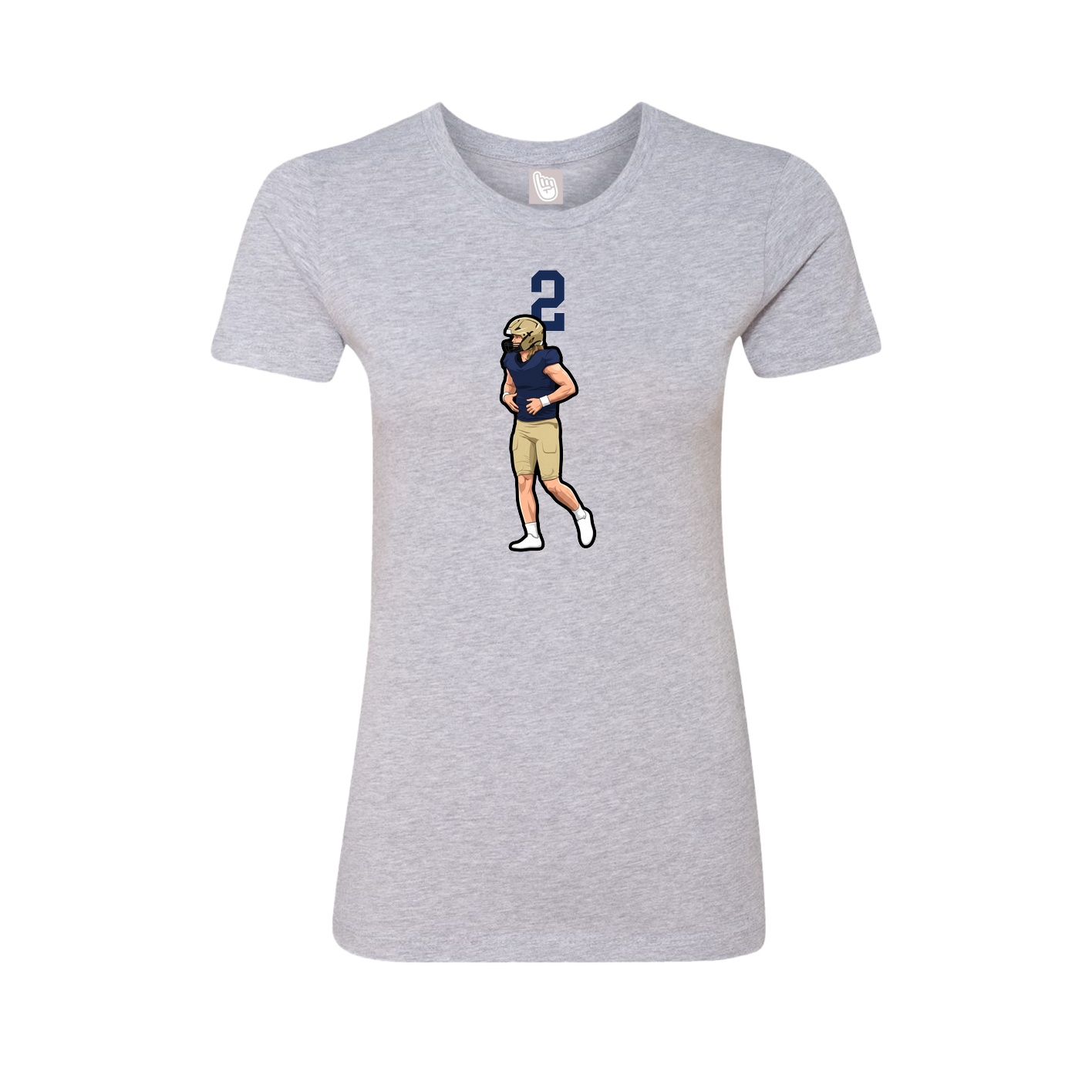 Womens Tee — Number Top in Grey