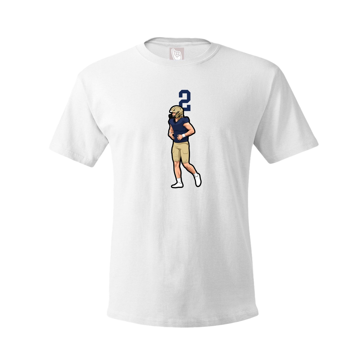 Youth Tee — Number Top in White