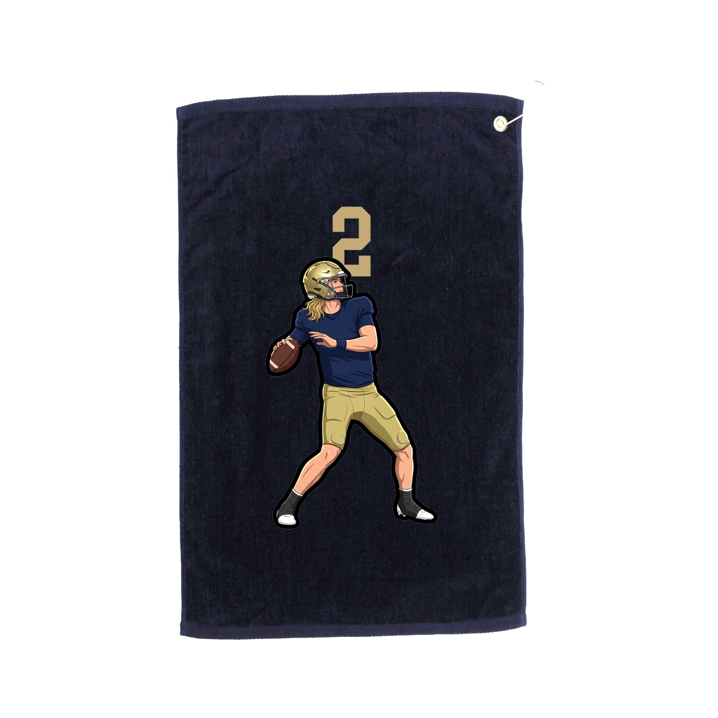 Golf Towel — Number Top in Navy