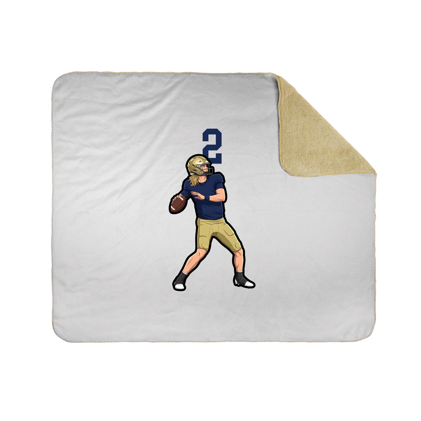 Throw Blanket — Number Top in White