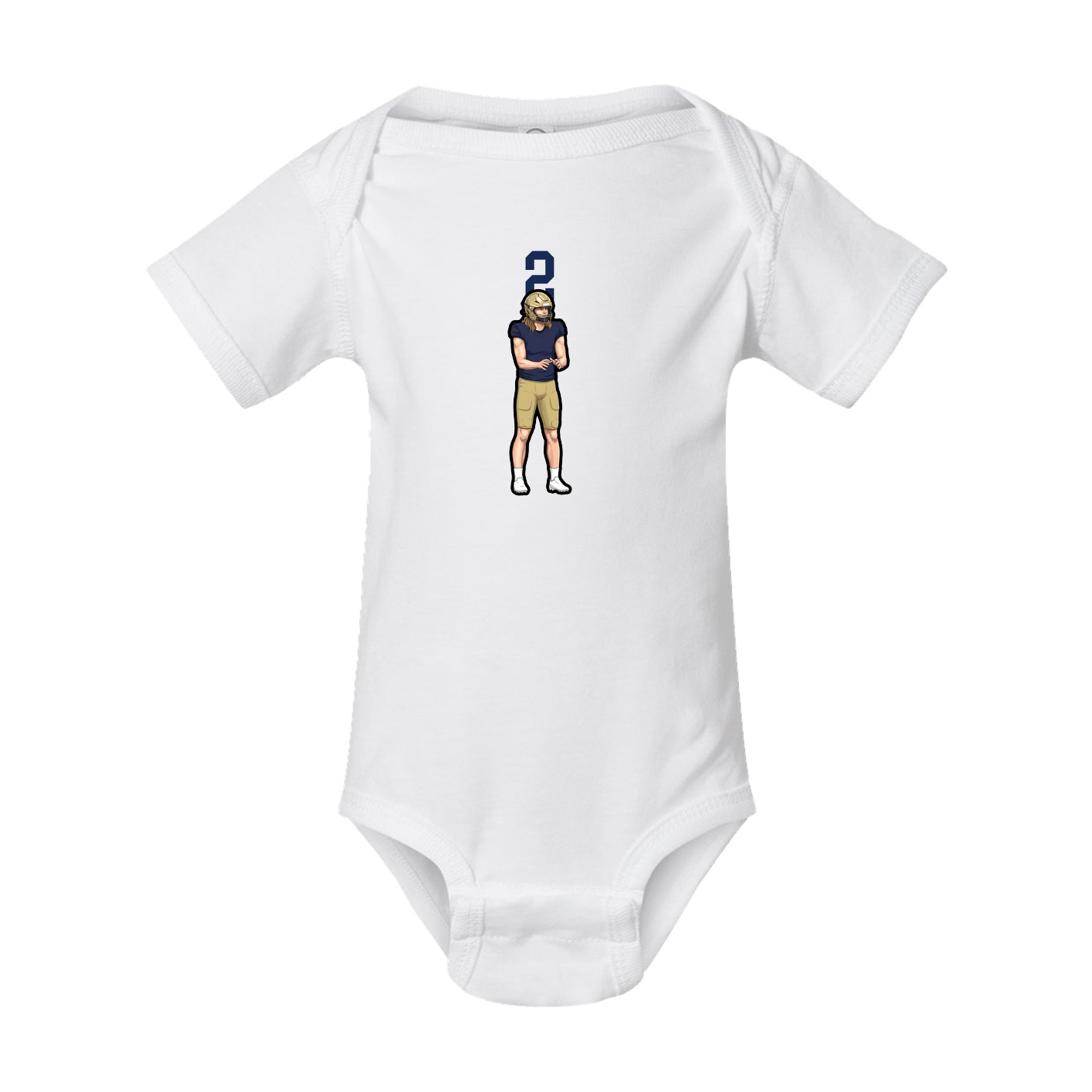 Baby Onesie — Number Top in White