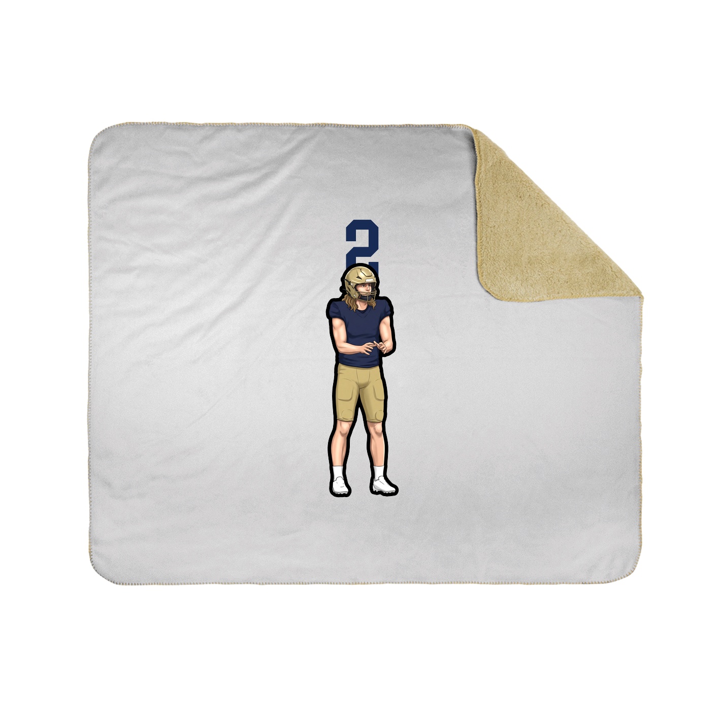 Throw Blanket — Number Top in White