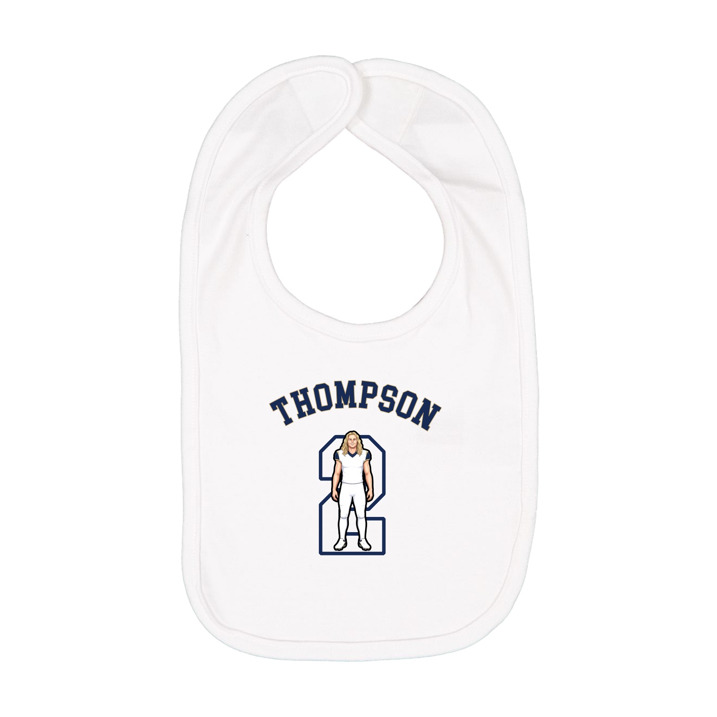 Infant Bib — Shirsey Arch in White