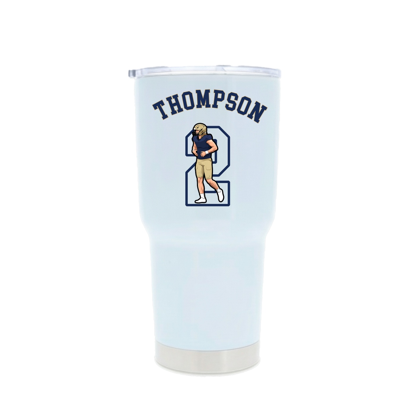 30oz Stainless Steel Tumbler — Shirsey Arch in White