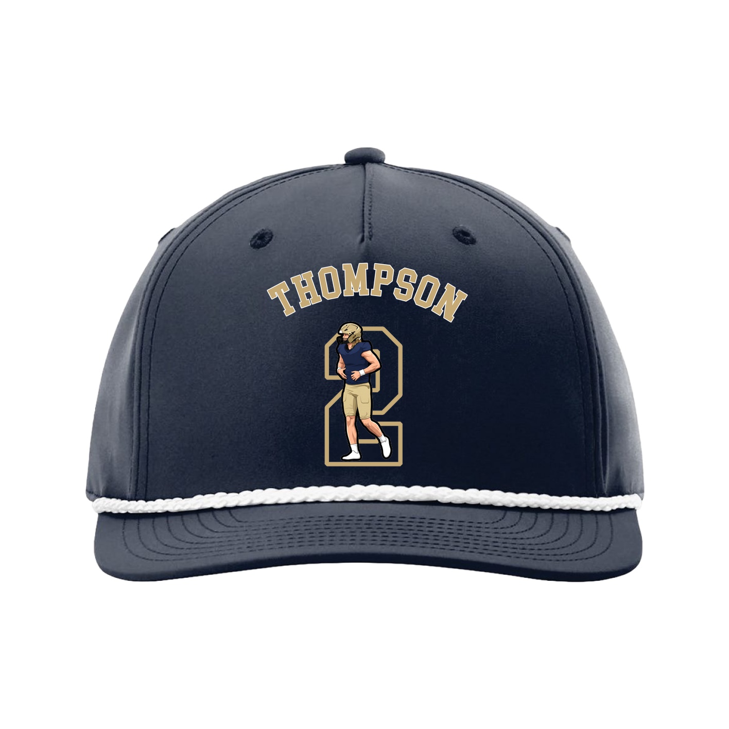 Five-Panel Classic Rope Cap — Shirsey Arch in Navy