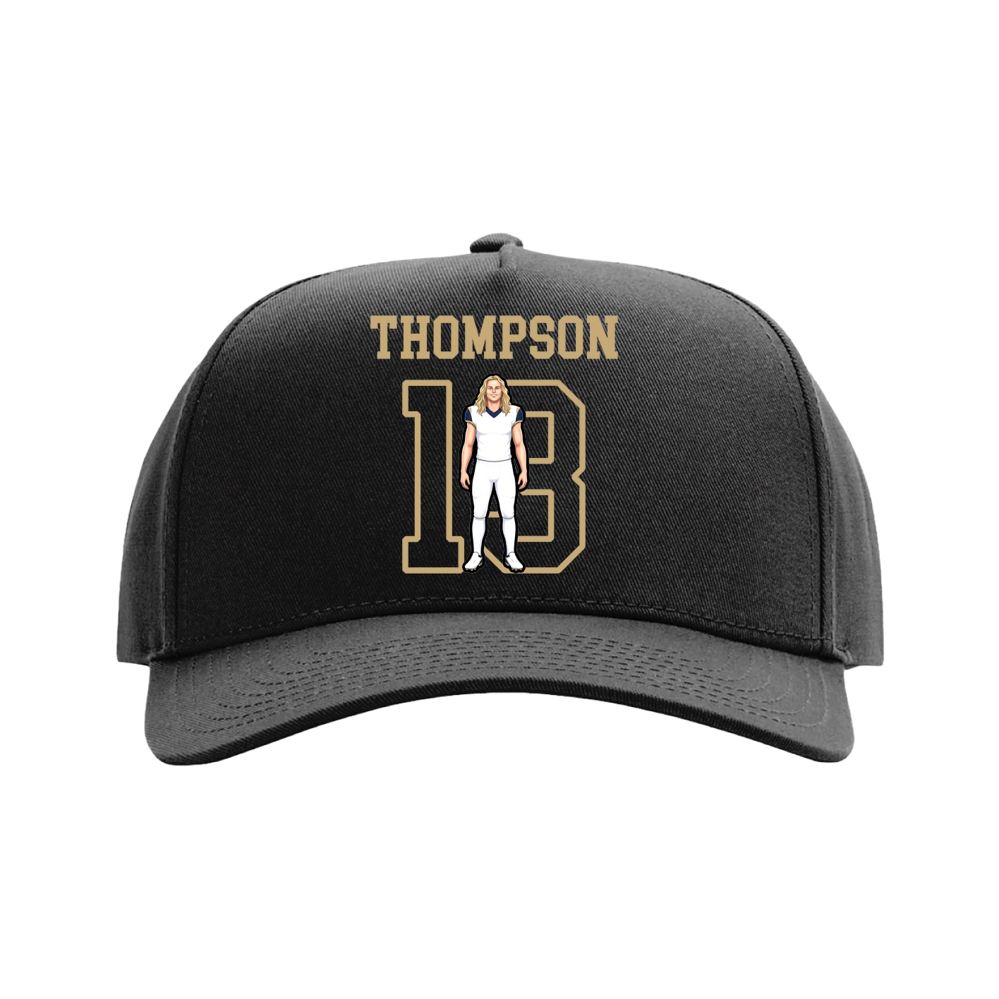 Full Fabric Five-Panel Champ Cap — Shirsey in Black
