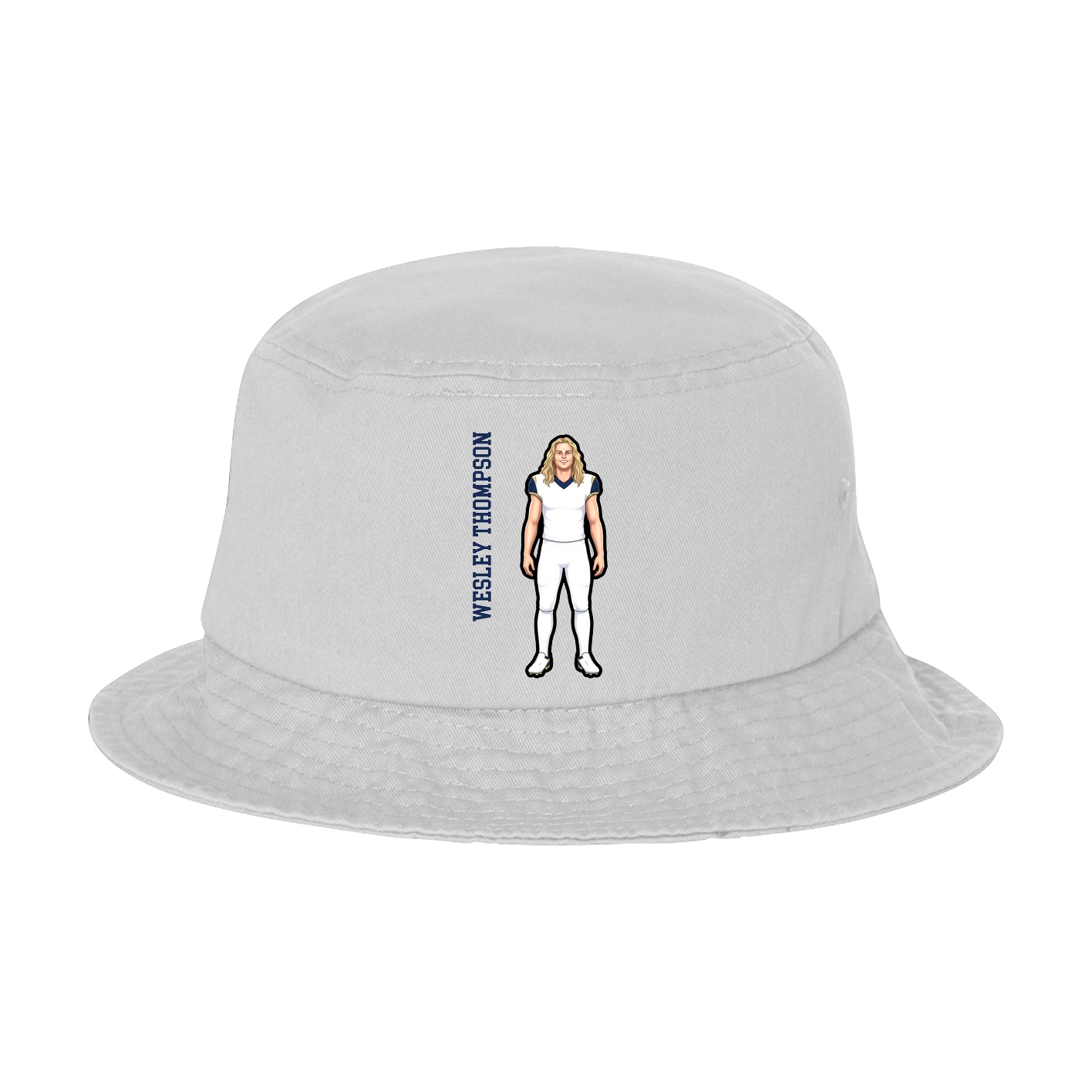 Bucket Cap — Name Vertical in White