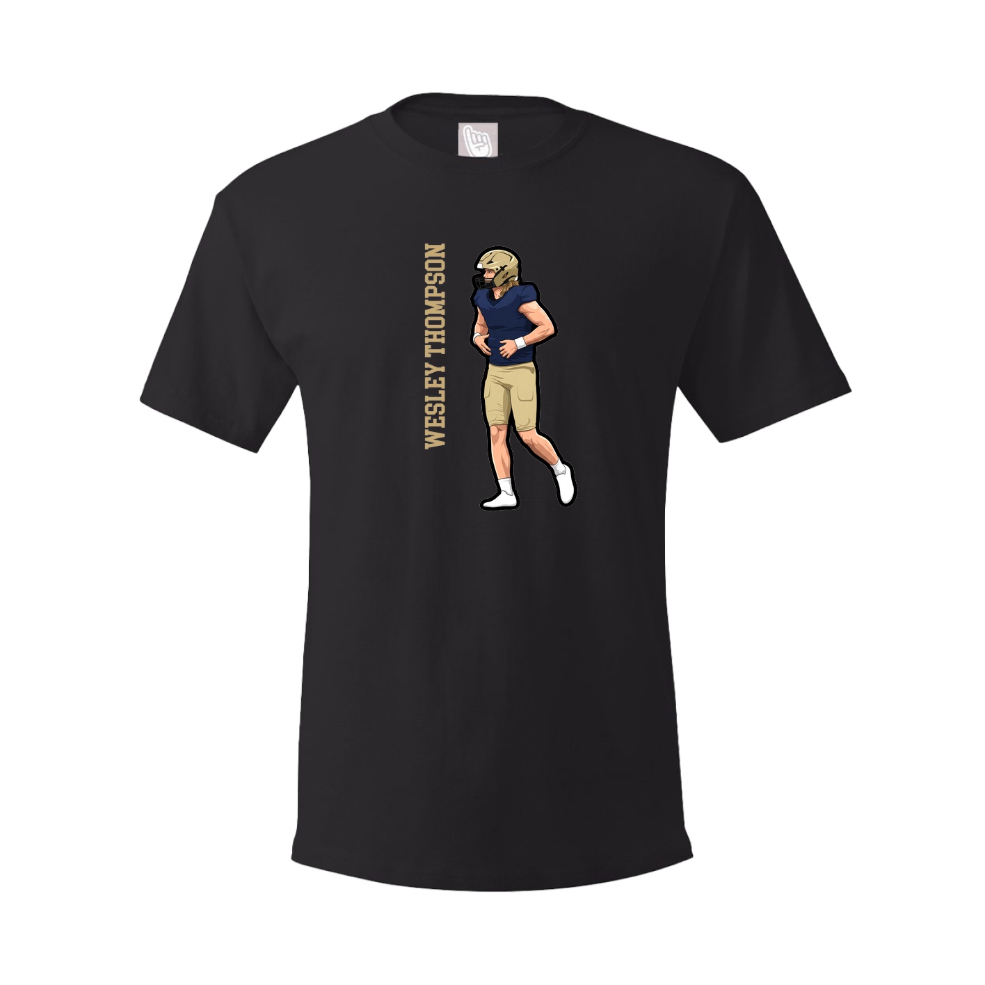 Tee — Name Vertical in Black