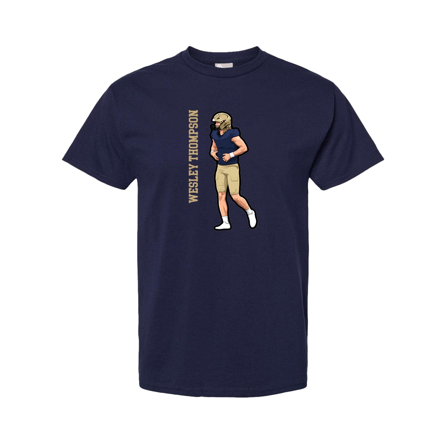 Tee — Name Vertical in Navy