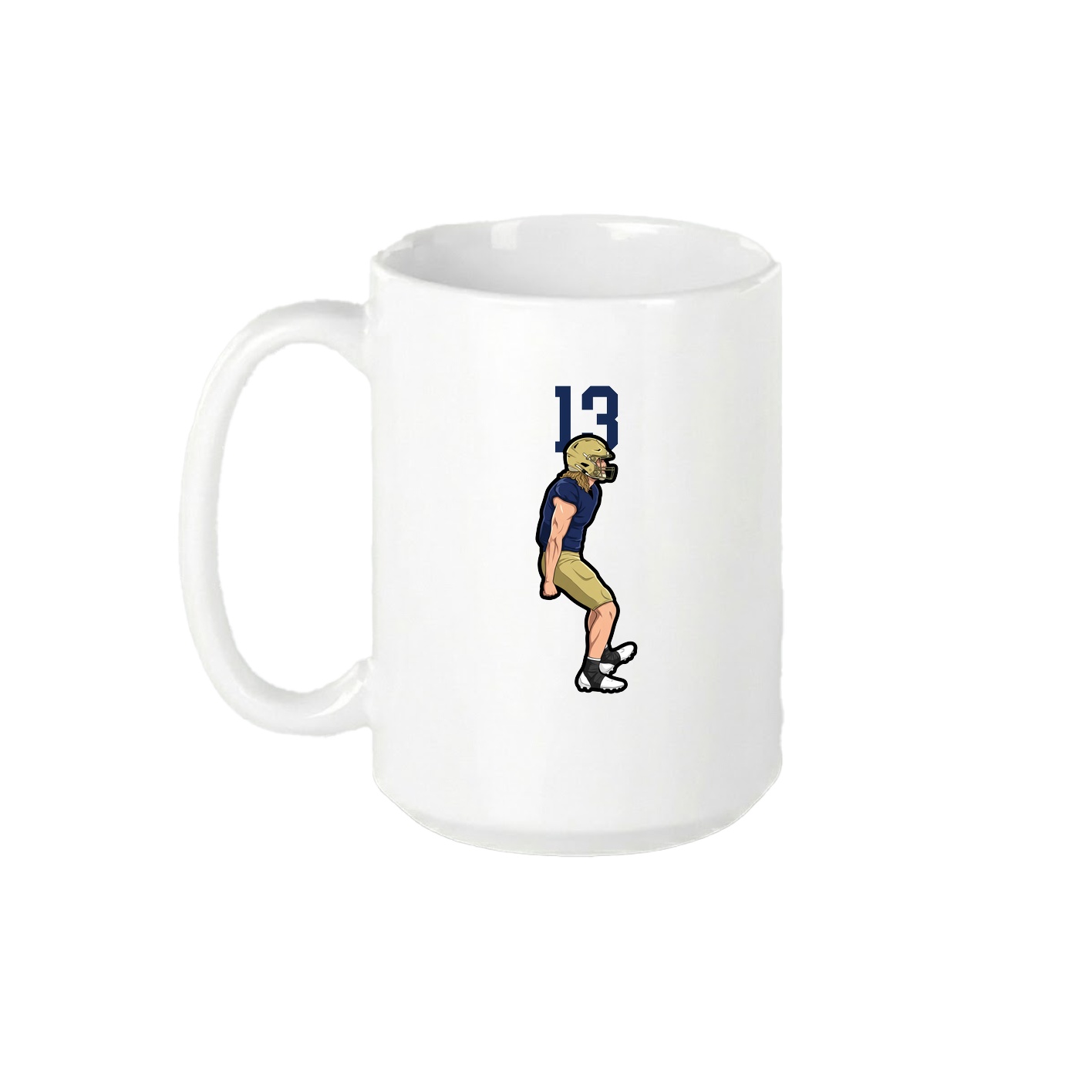 15oz Coffee Mug — Number Top in White