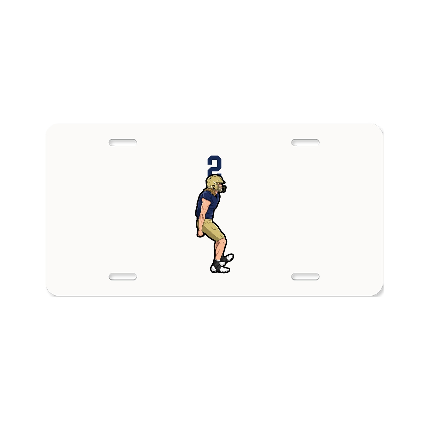 License Plate — Number Top in Classic