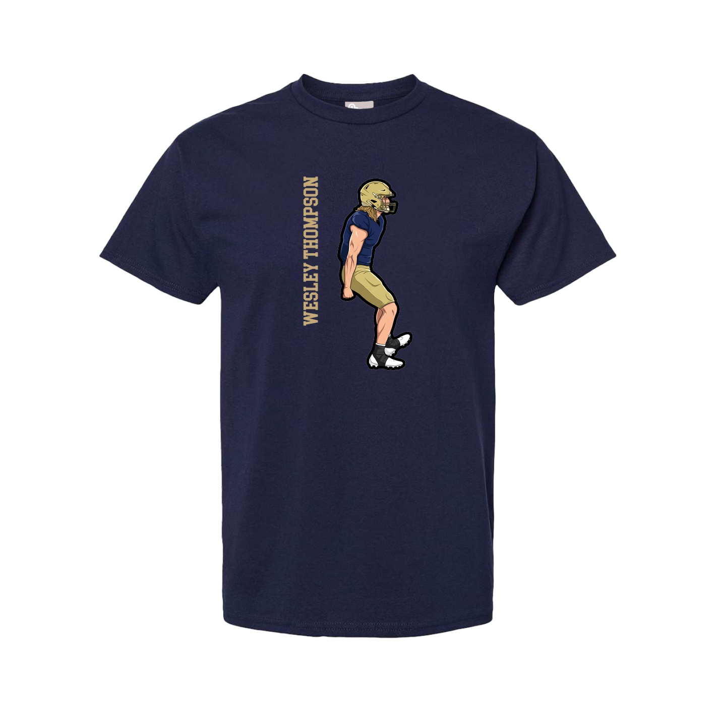 Youth Tee — Name Vertical in Navy