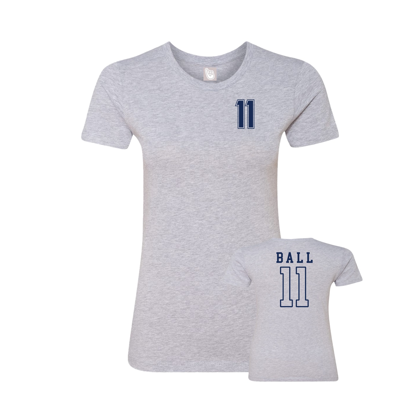 Womens Tee — Chest Back in Grey
