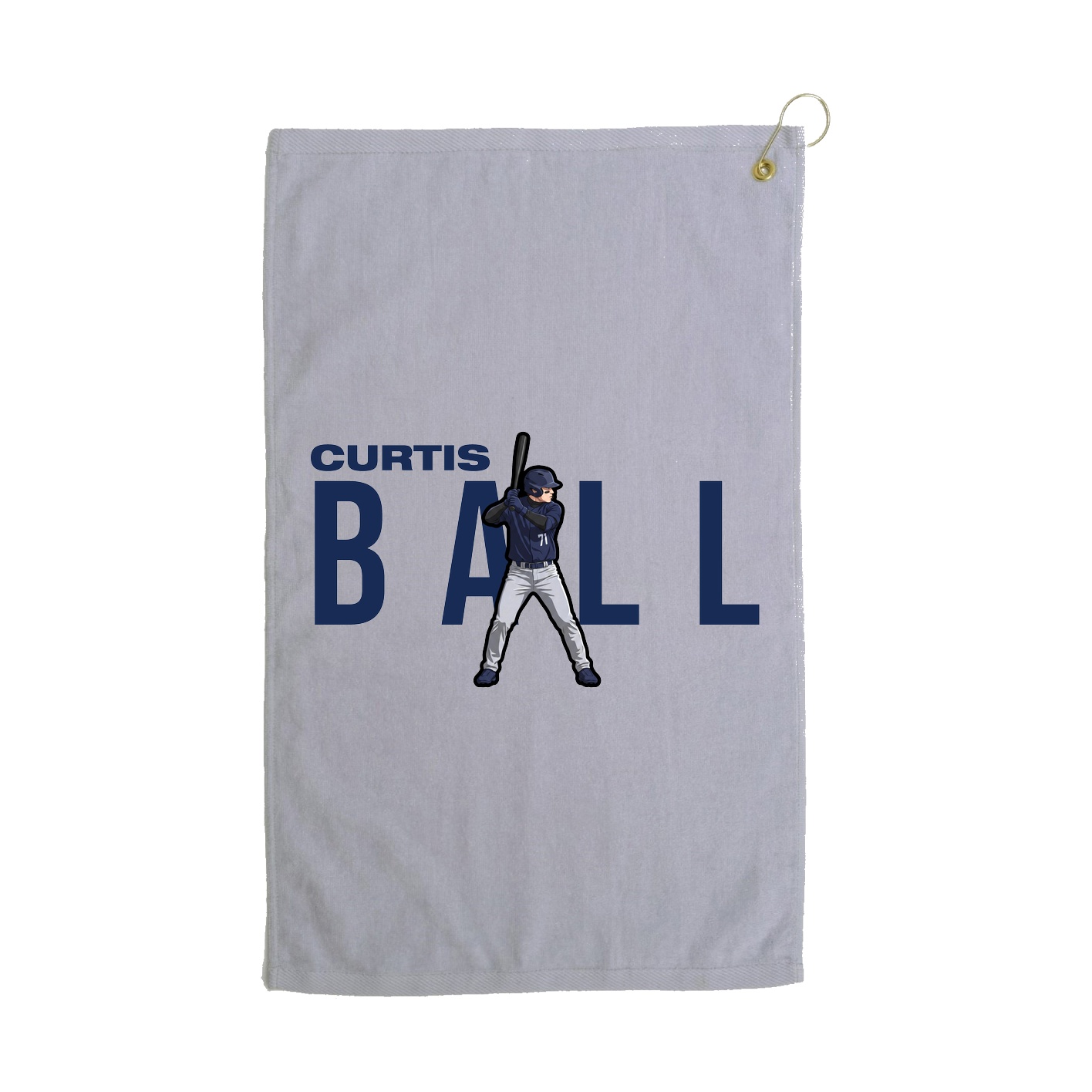 Golf Towel — Player Name in Grey