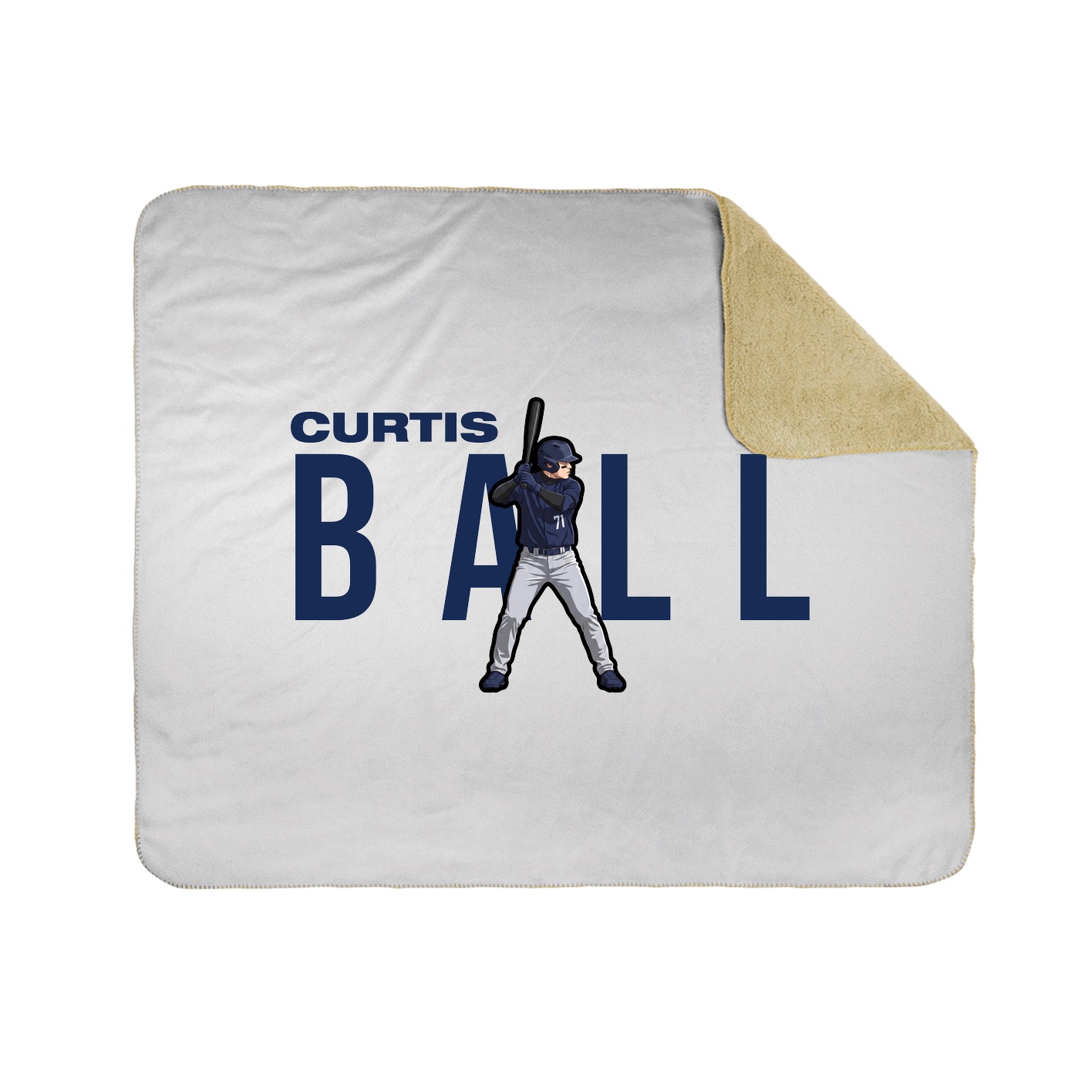 Throw Blanket — Player Name in White