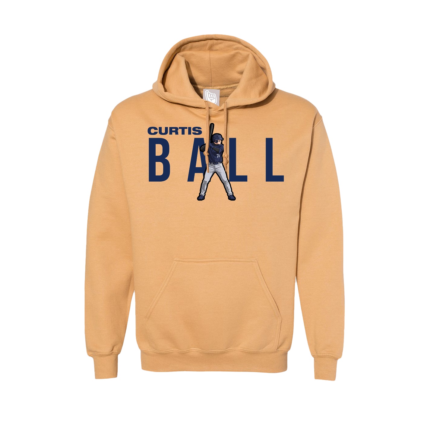 Hoodie — Player Name in Vegas Gold