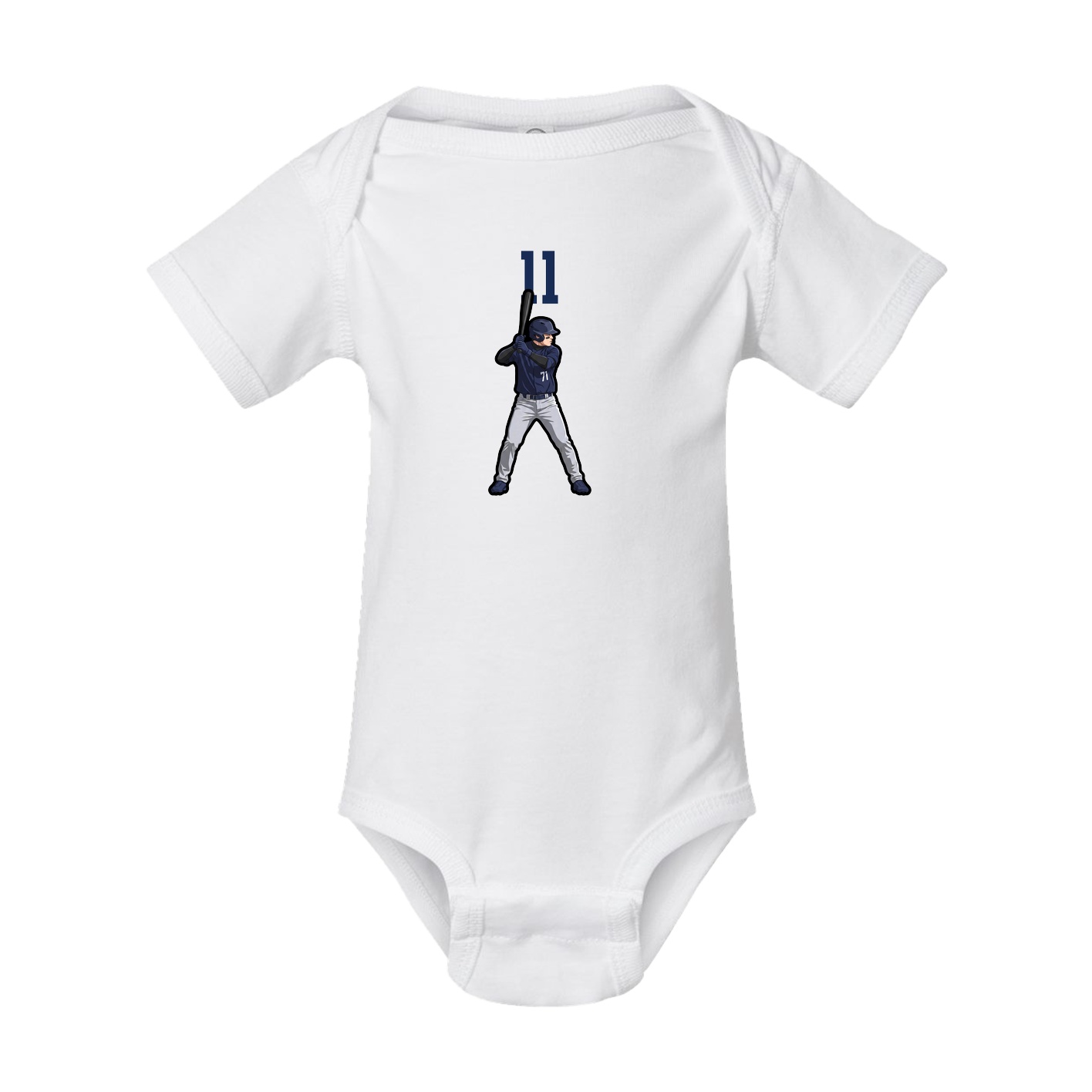 Baby Onesie — Number Top in White