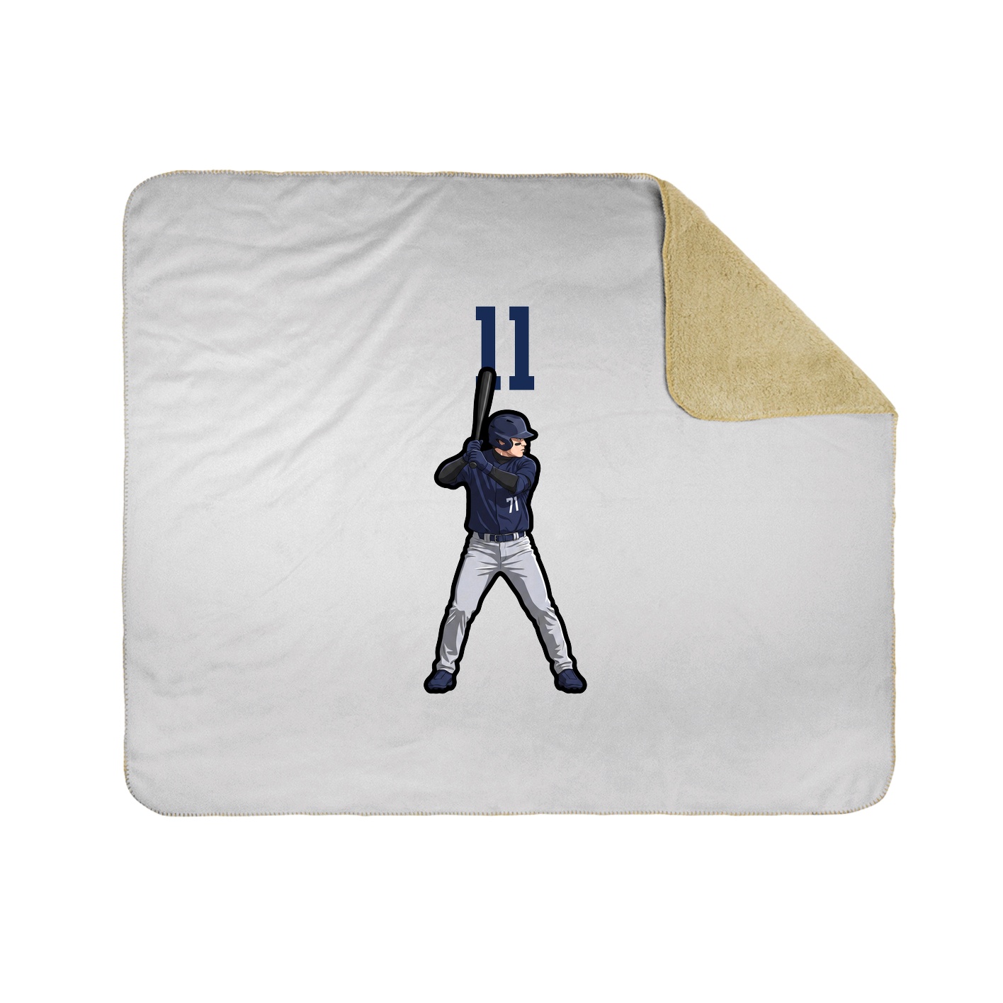 Throw Blanket — Number Top in White