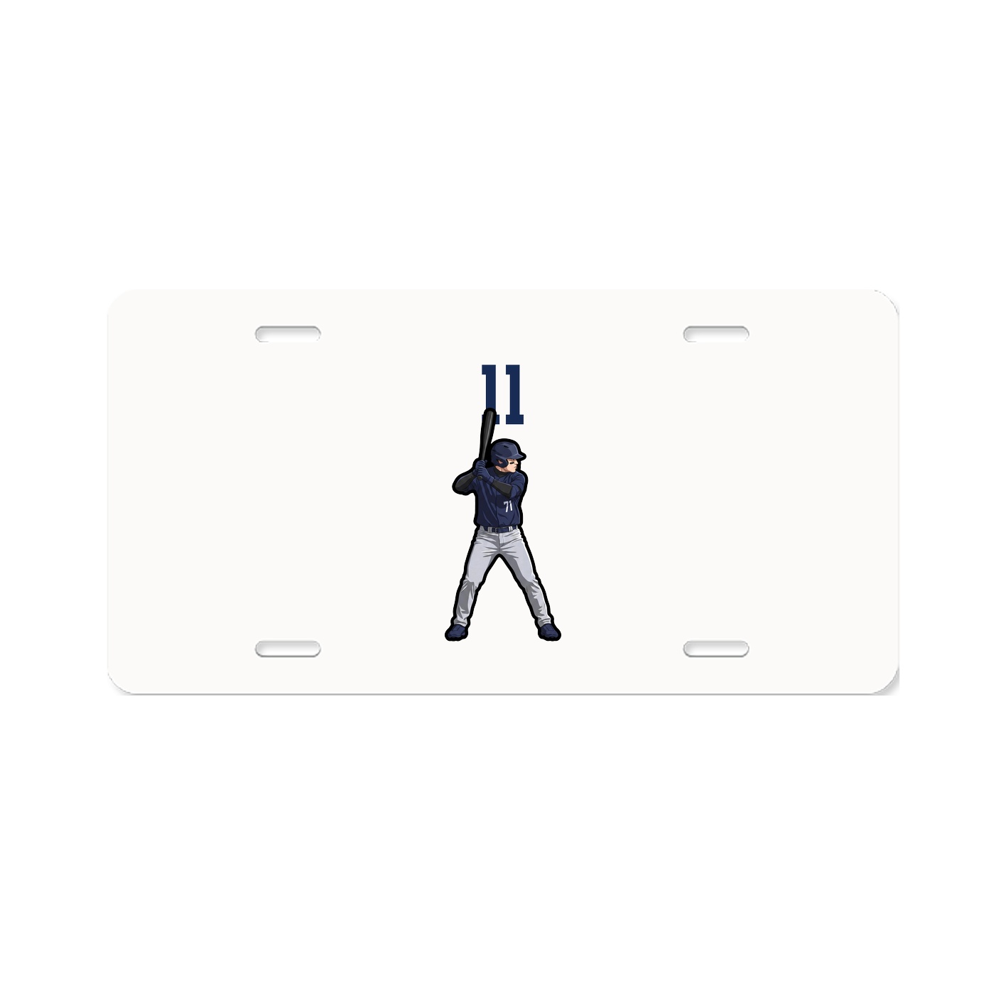License Plate — Number Top in Classic