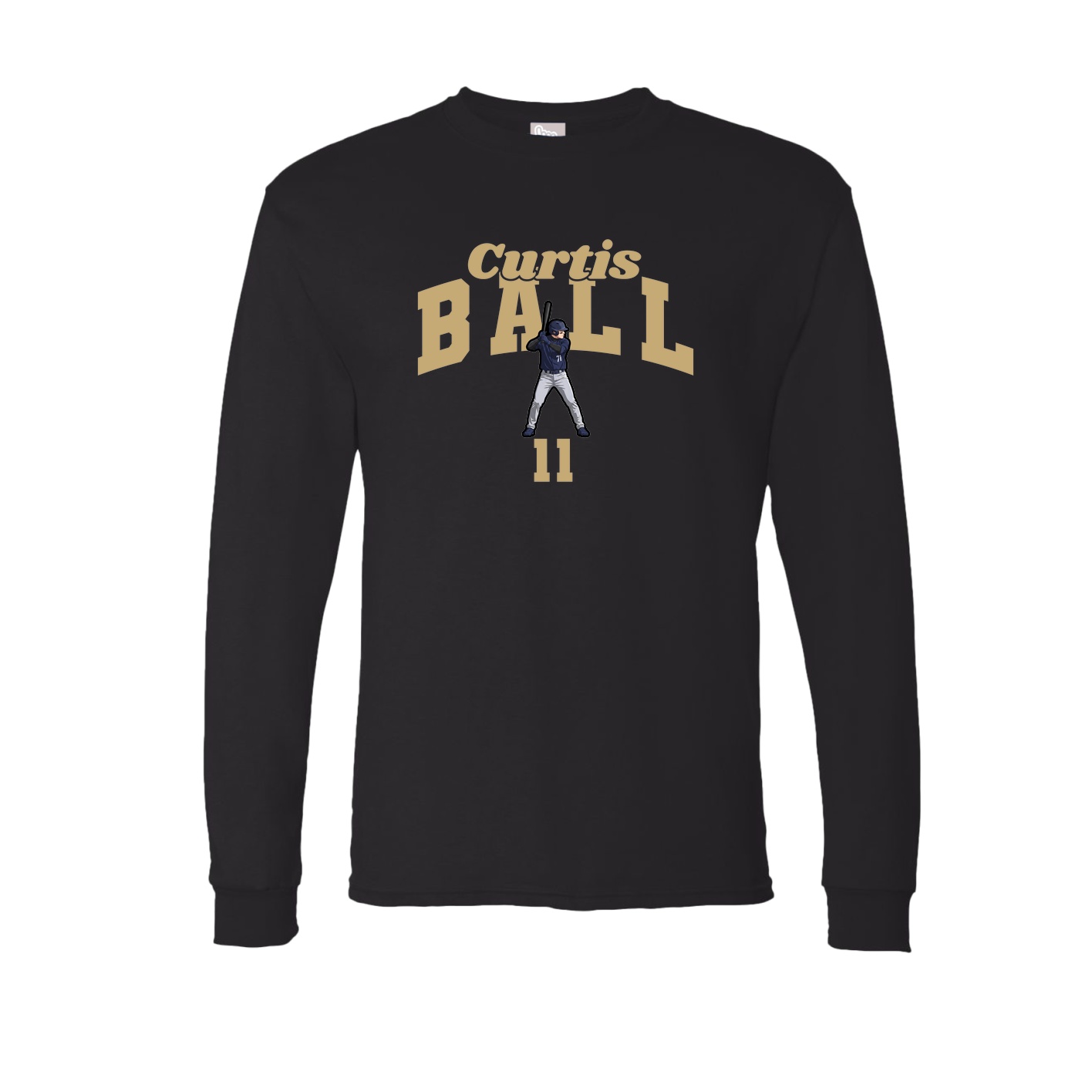 Long Sleeve Tee — Signature Arch in Black