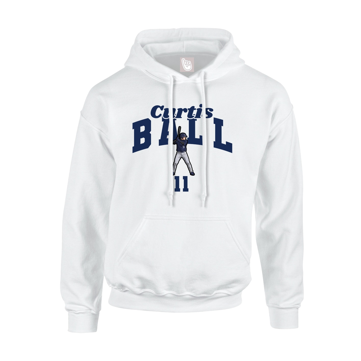 Hoodie — Signature Arch in White