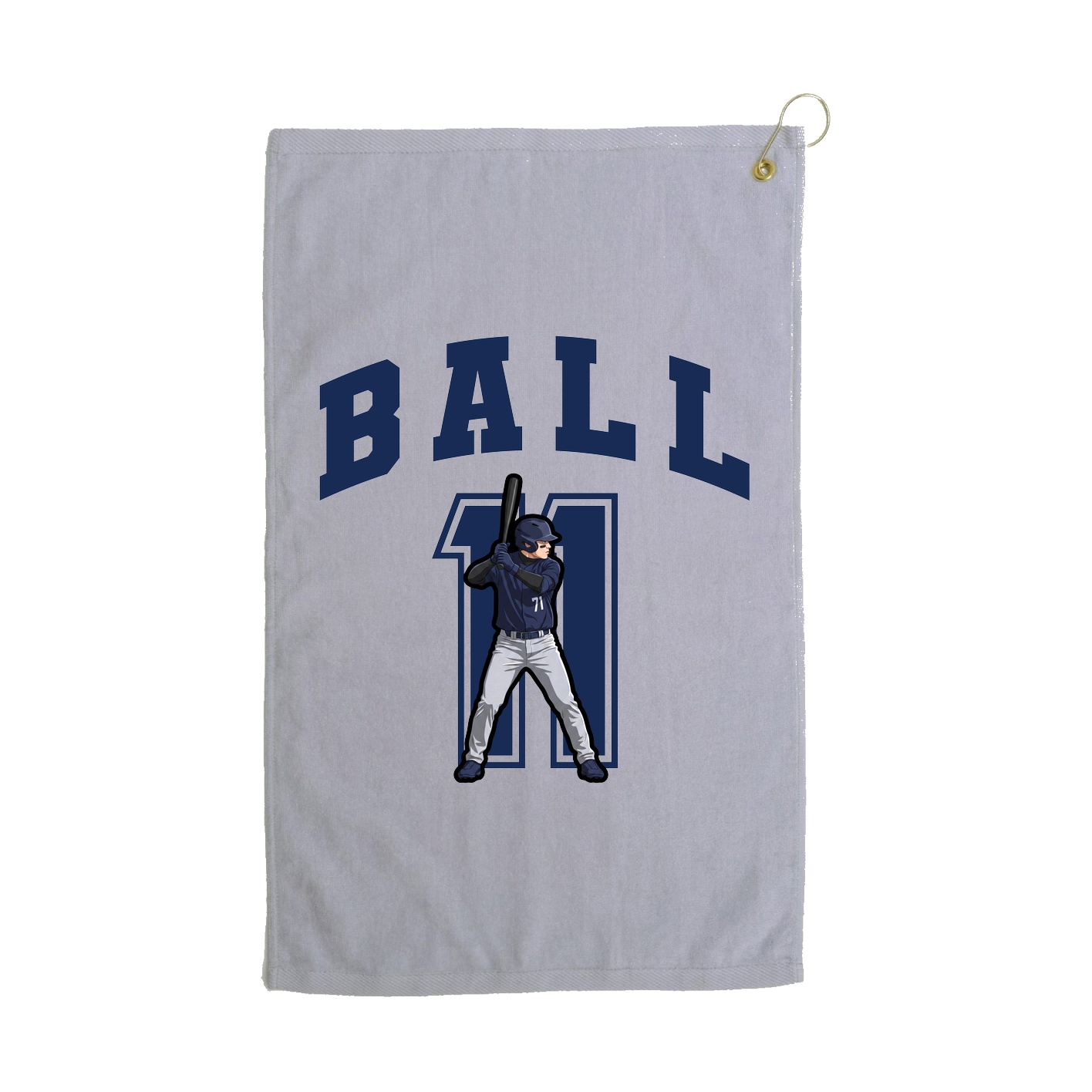 Golf Towel — Number in Grey