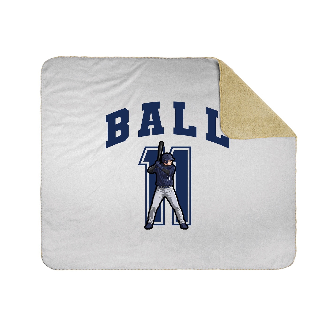 Throw Blanket — Number in White