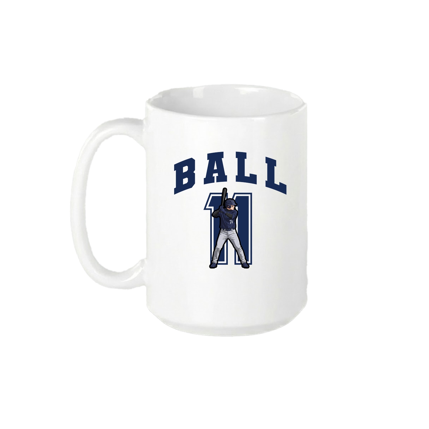 15oz Coffee Mug — Number in White