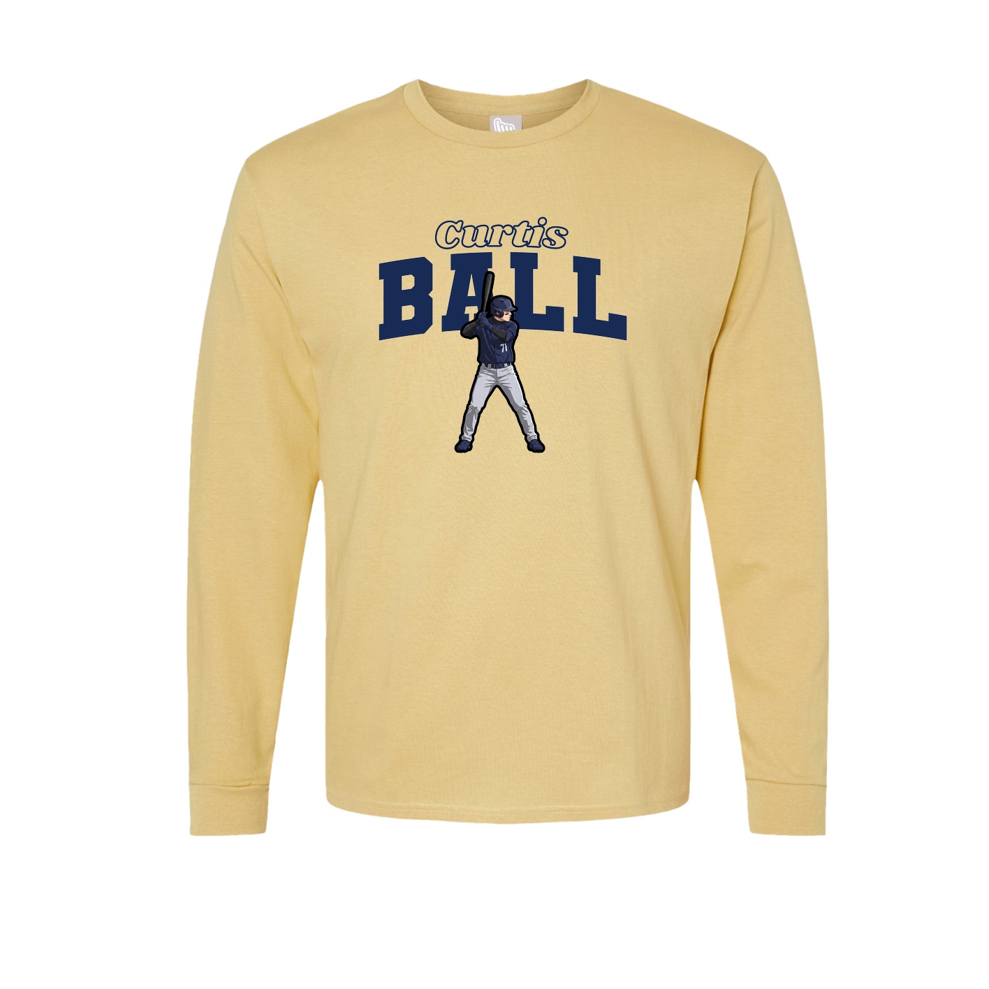 Long Sleeve Tee — Name Arch in Vegas Gold