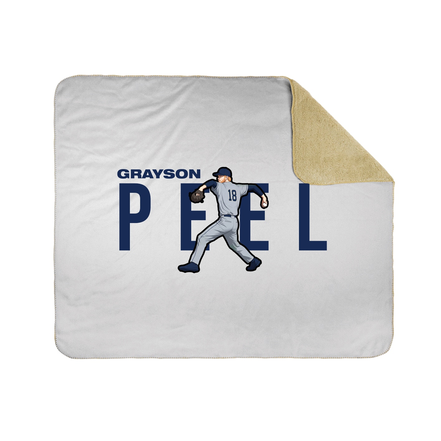 Throw Blanket — Player Name in White