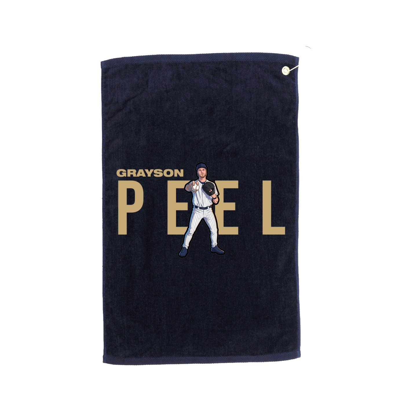 Golf Towel — Player Name in Navy