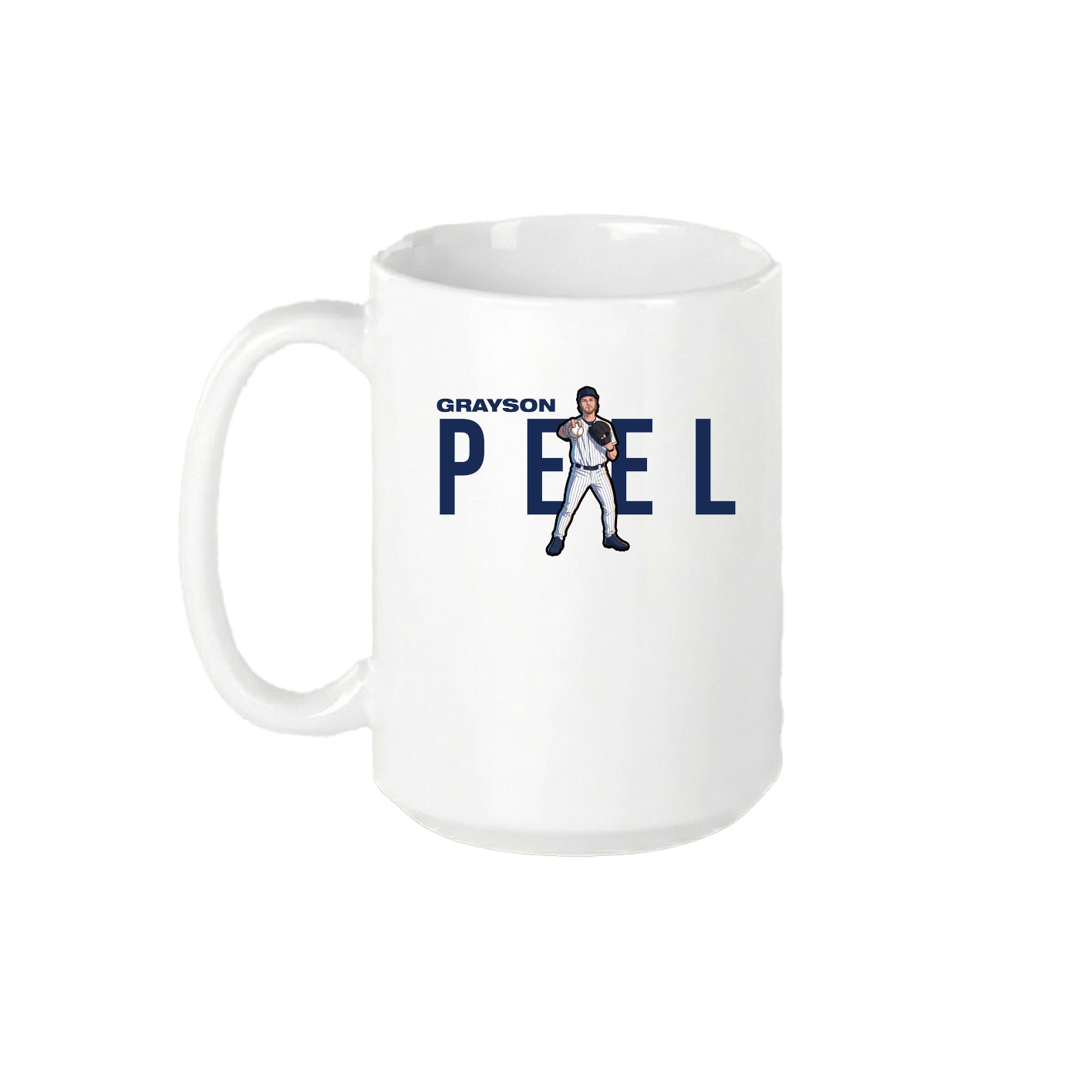 15oz Coffee Mug — Player Name in White