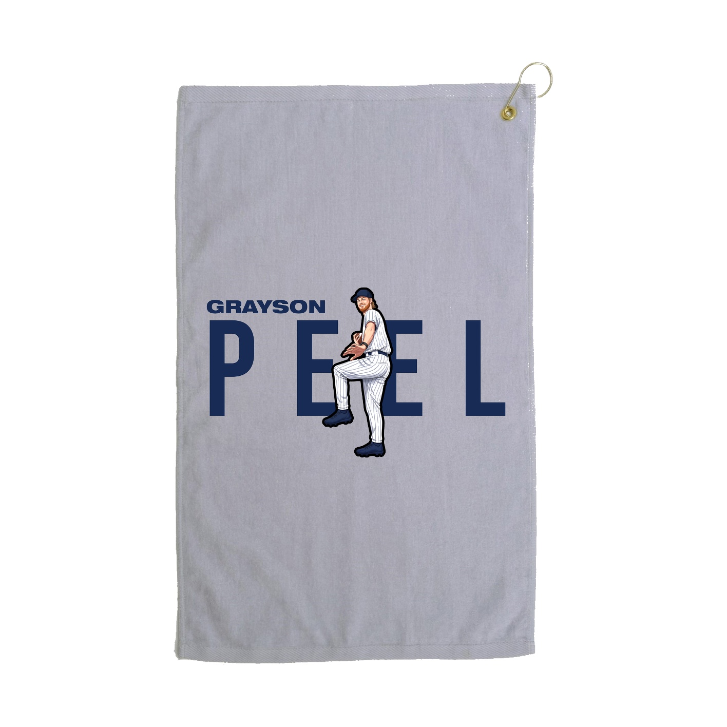 Golf Towel — Player Name in Grey
