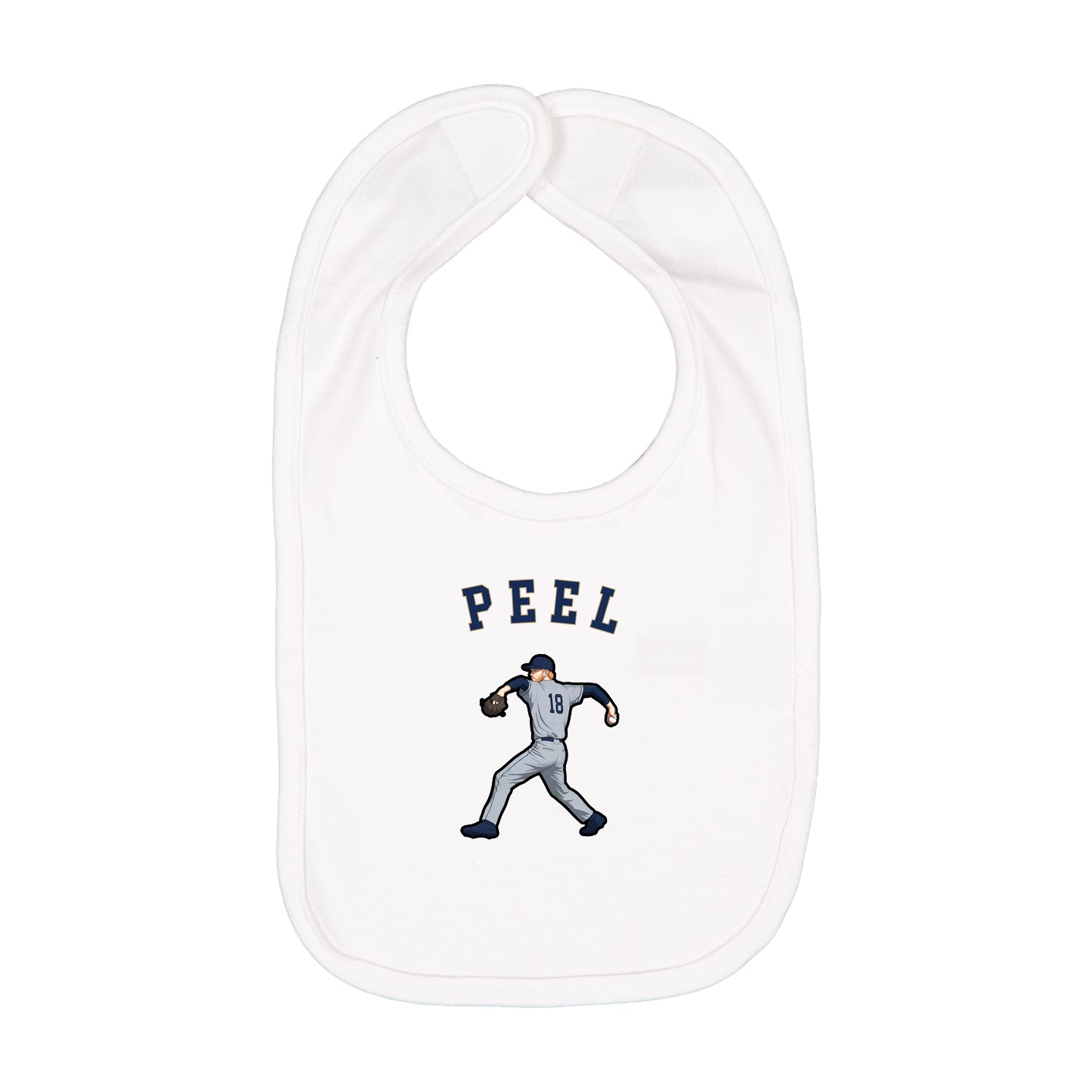 Infant Bib — Shirsey Arch in White