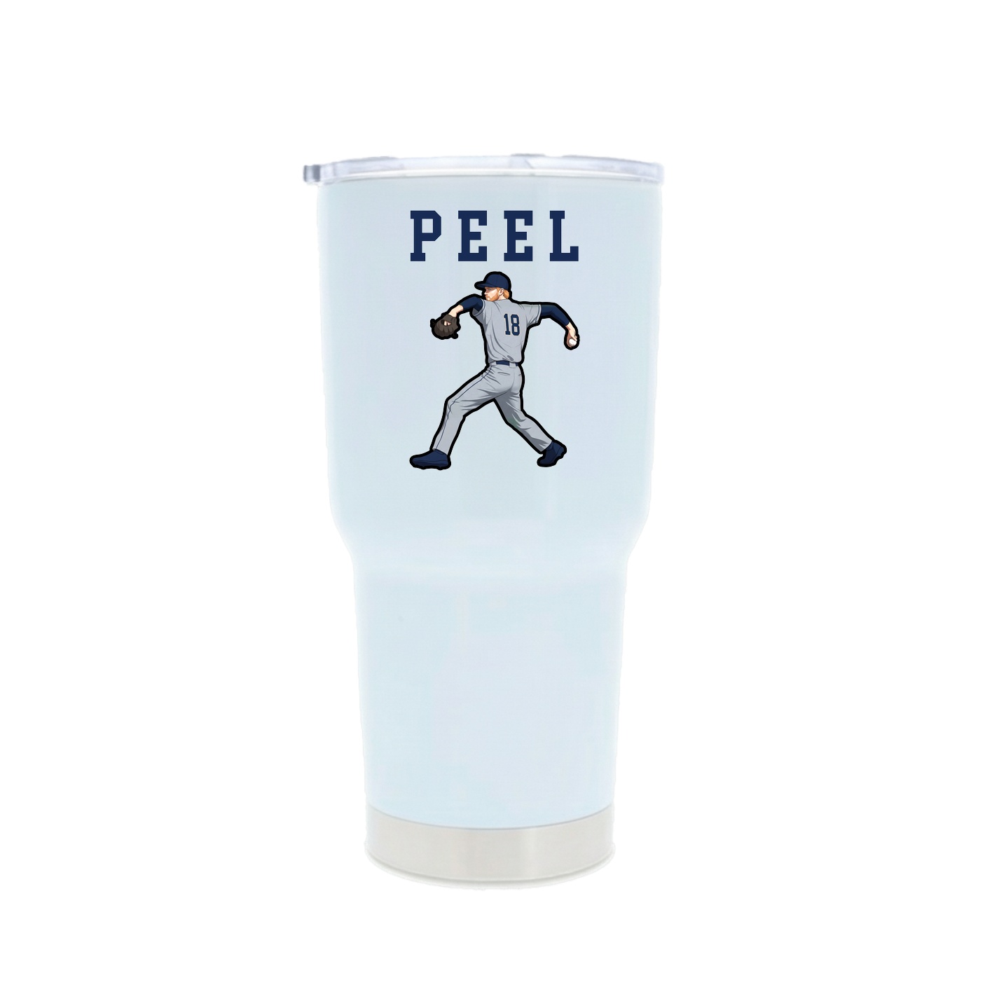 30oz Stainless Steel Tumbler — Shirsey in White