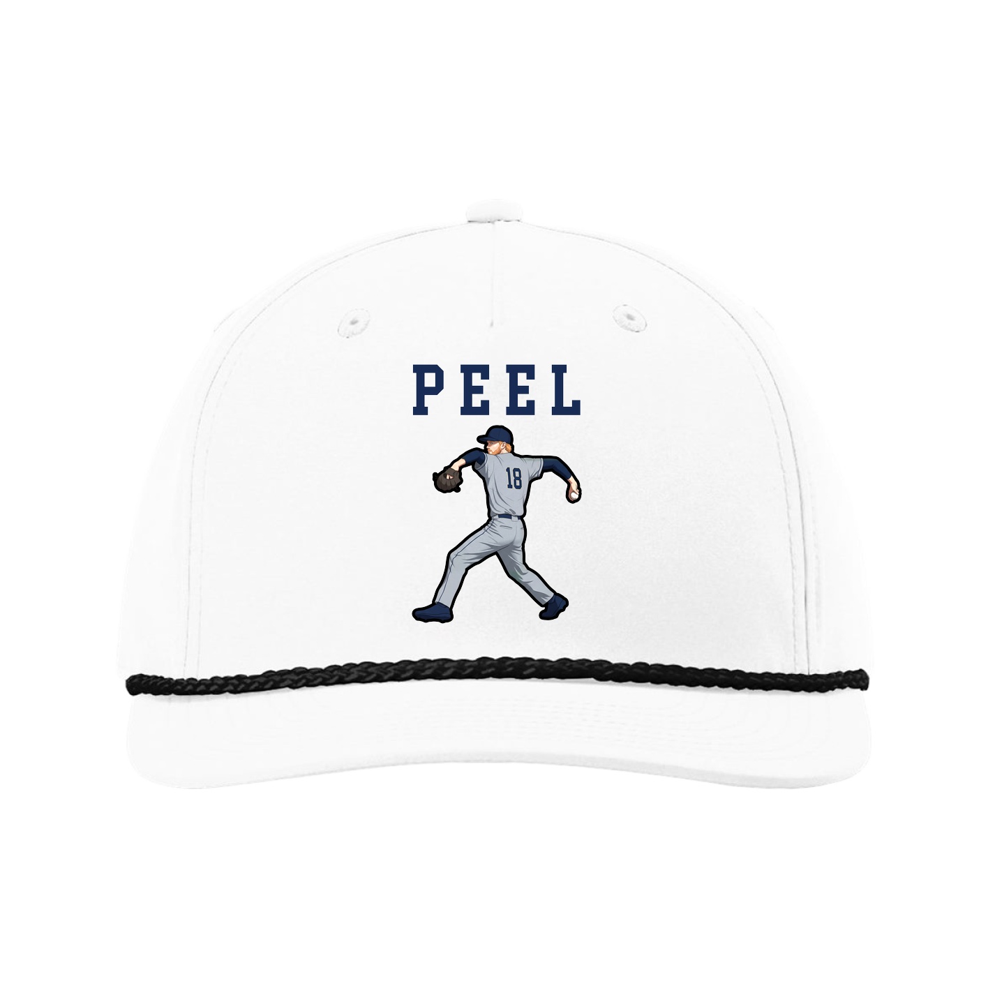 Five-Panel Classic Rope Cap — Shirsey in White