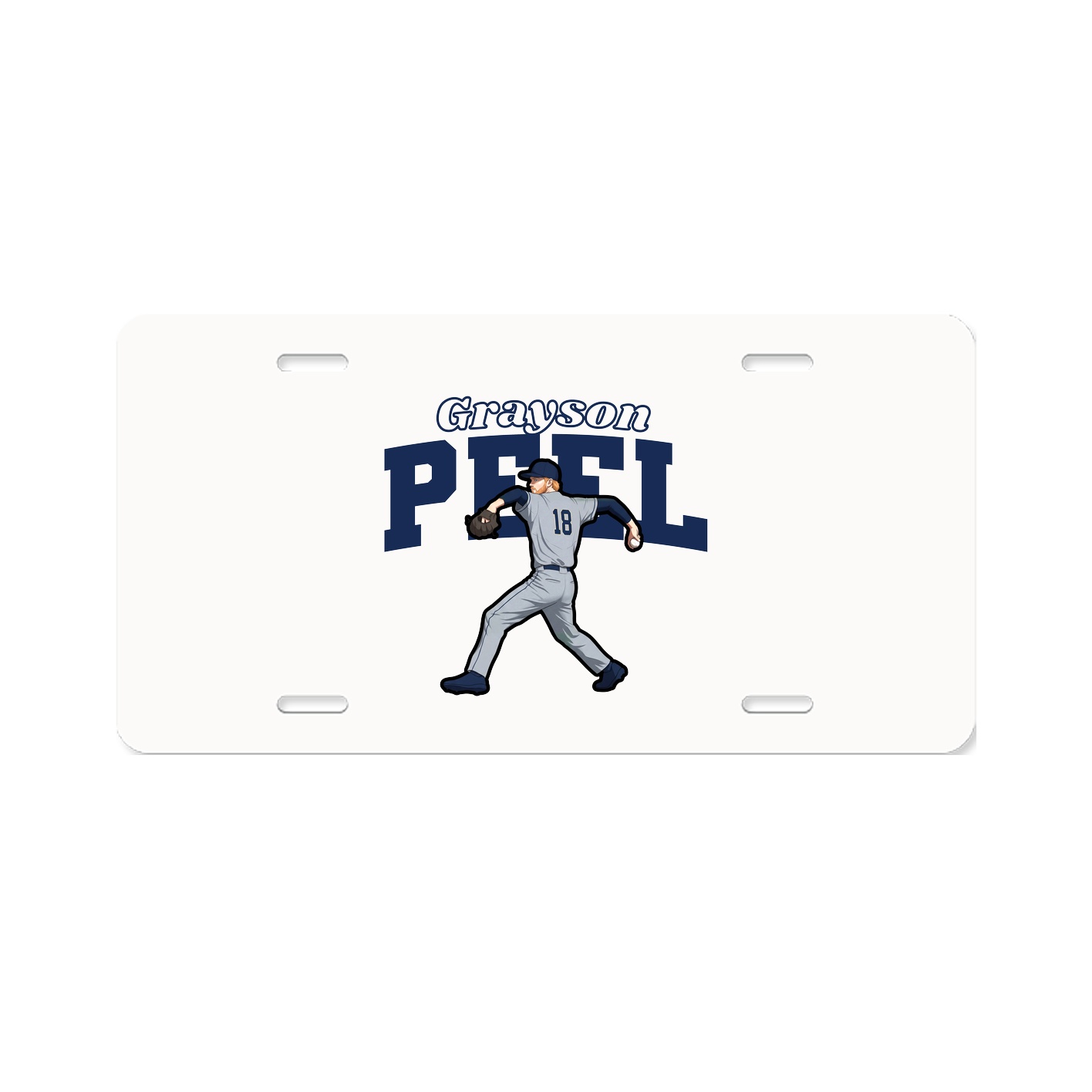 License Plate — Name Arch in Classic