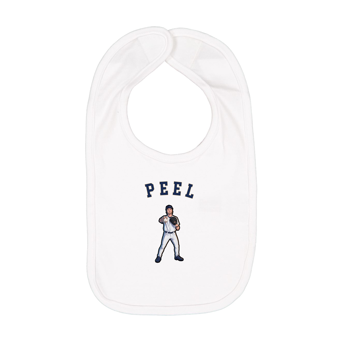 Infant Bib — Shirsey Arch in White
