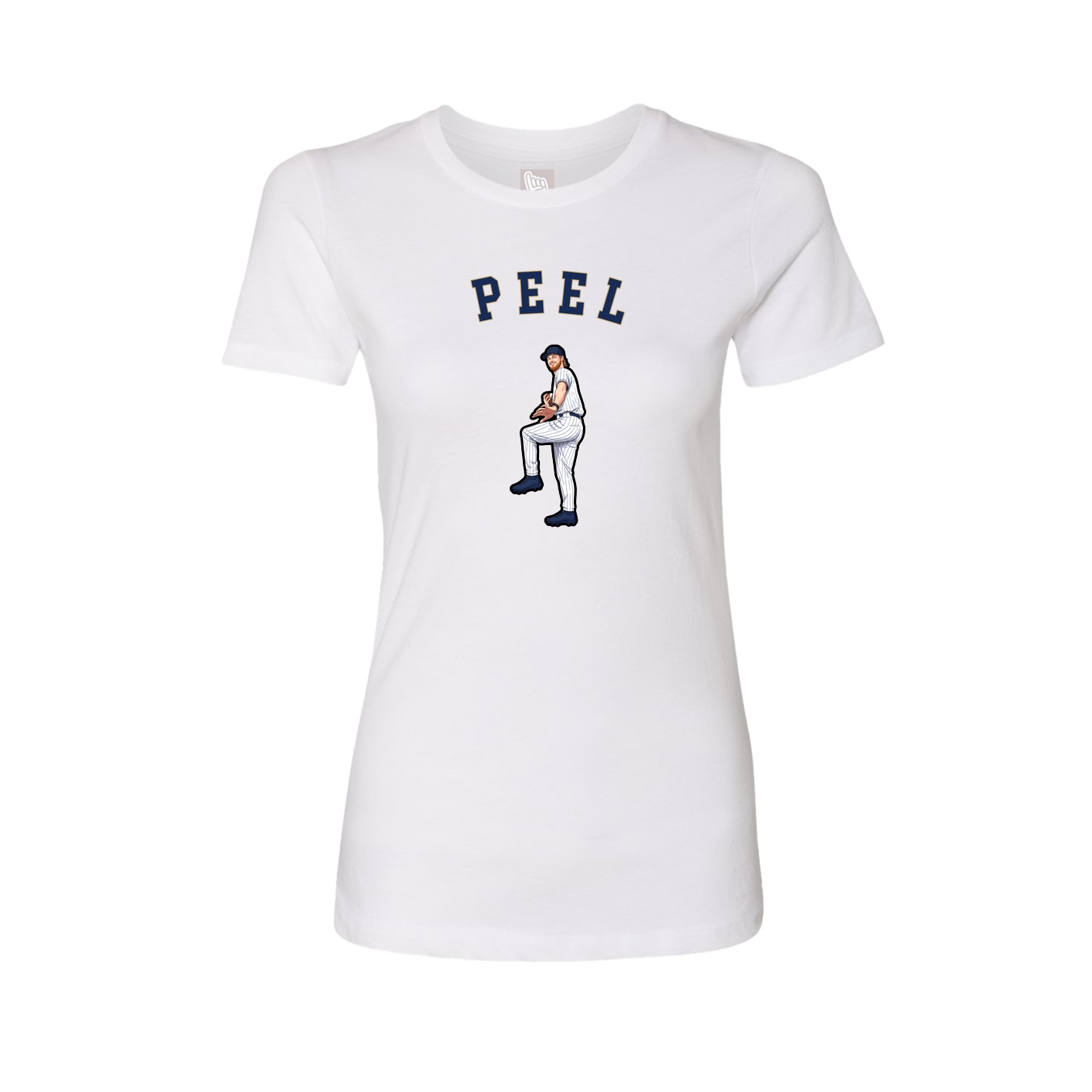 Fitted Women's Tee — Shirsey Arch in White