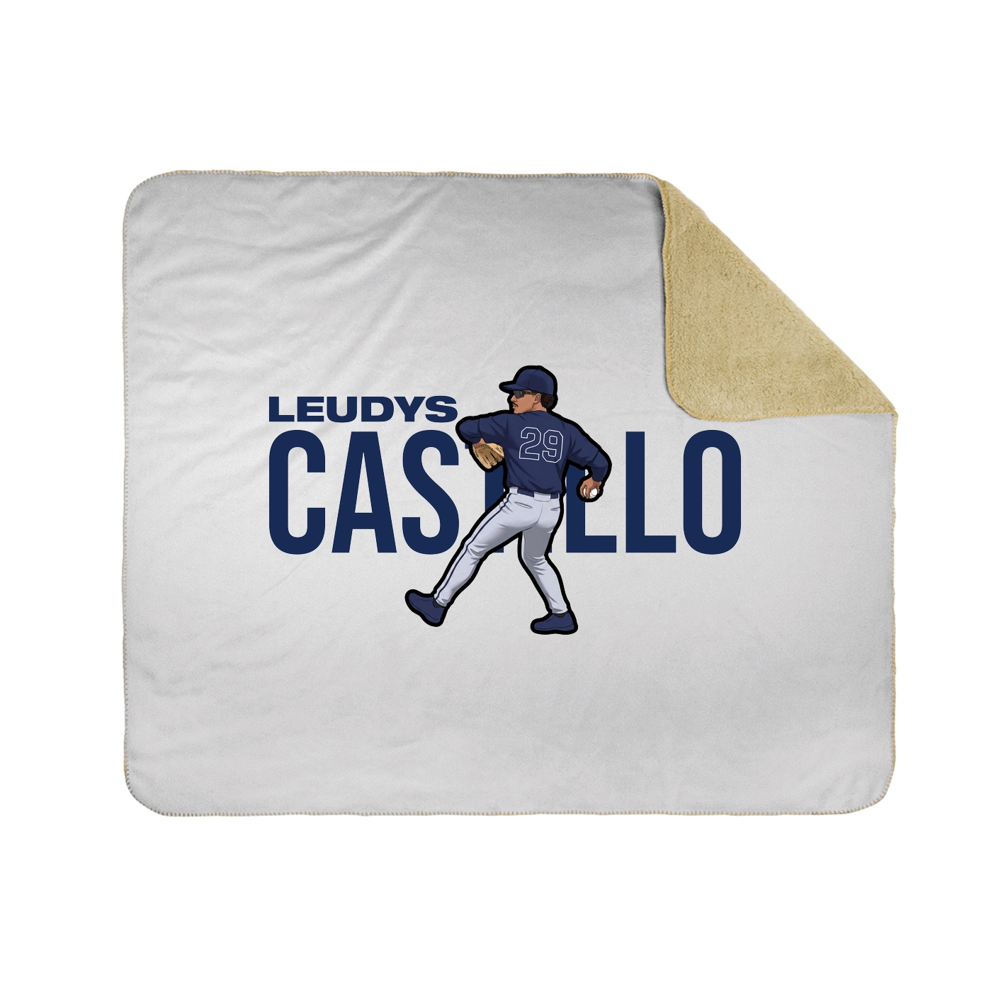 Throw Blanket — Player Name in White