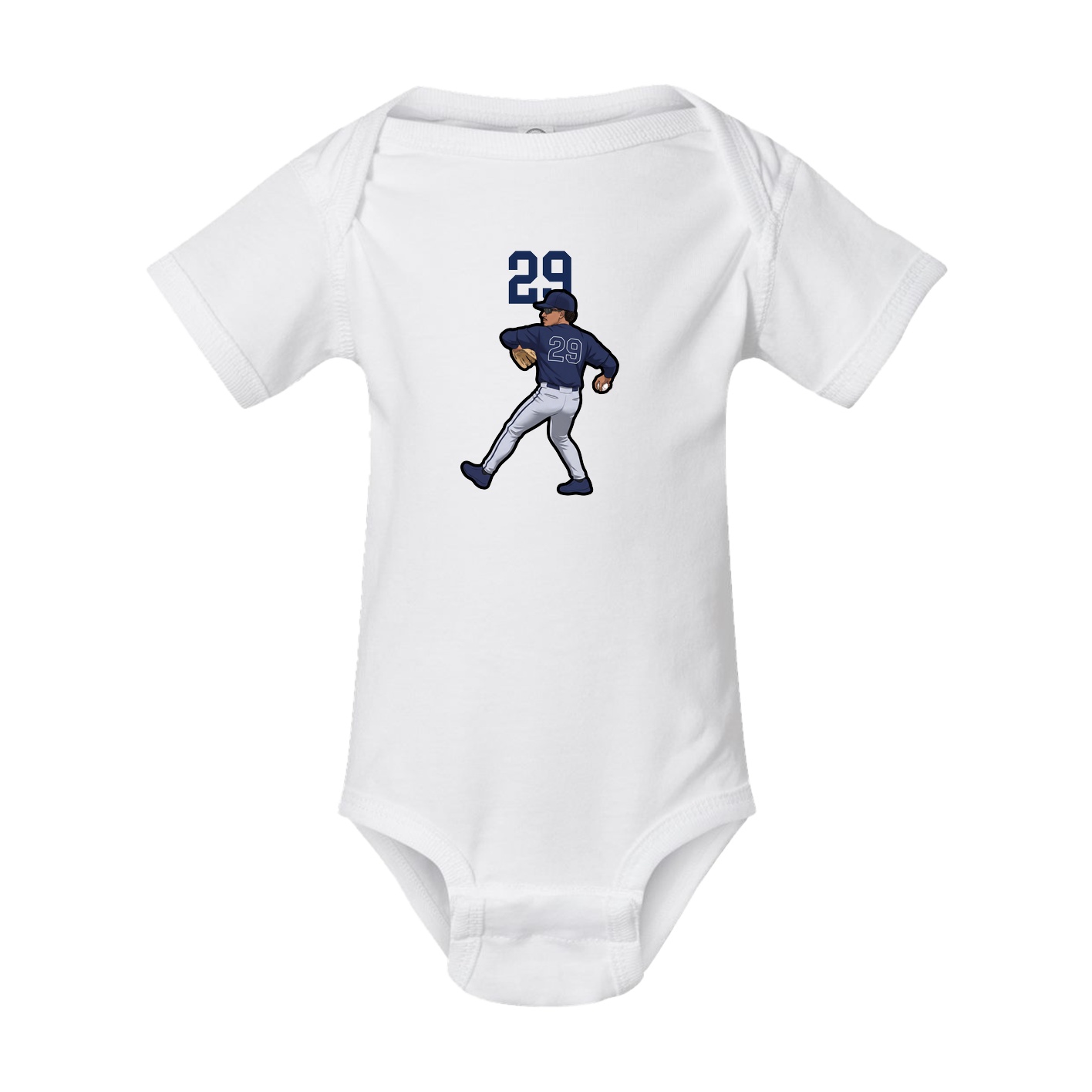 Baby Onesie — Number Top in White