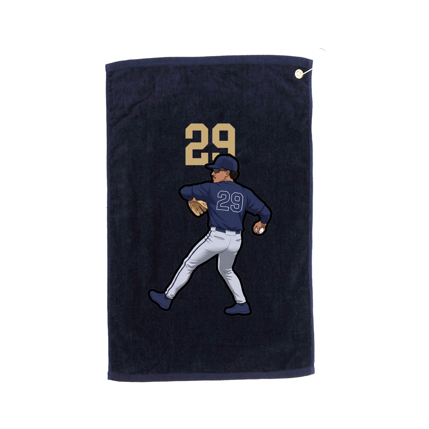 Golf Towel — Number Top in Navy
